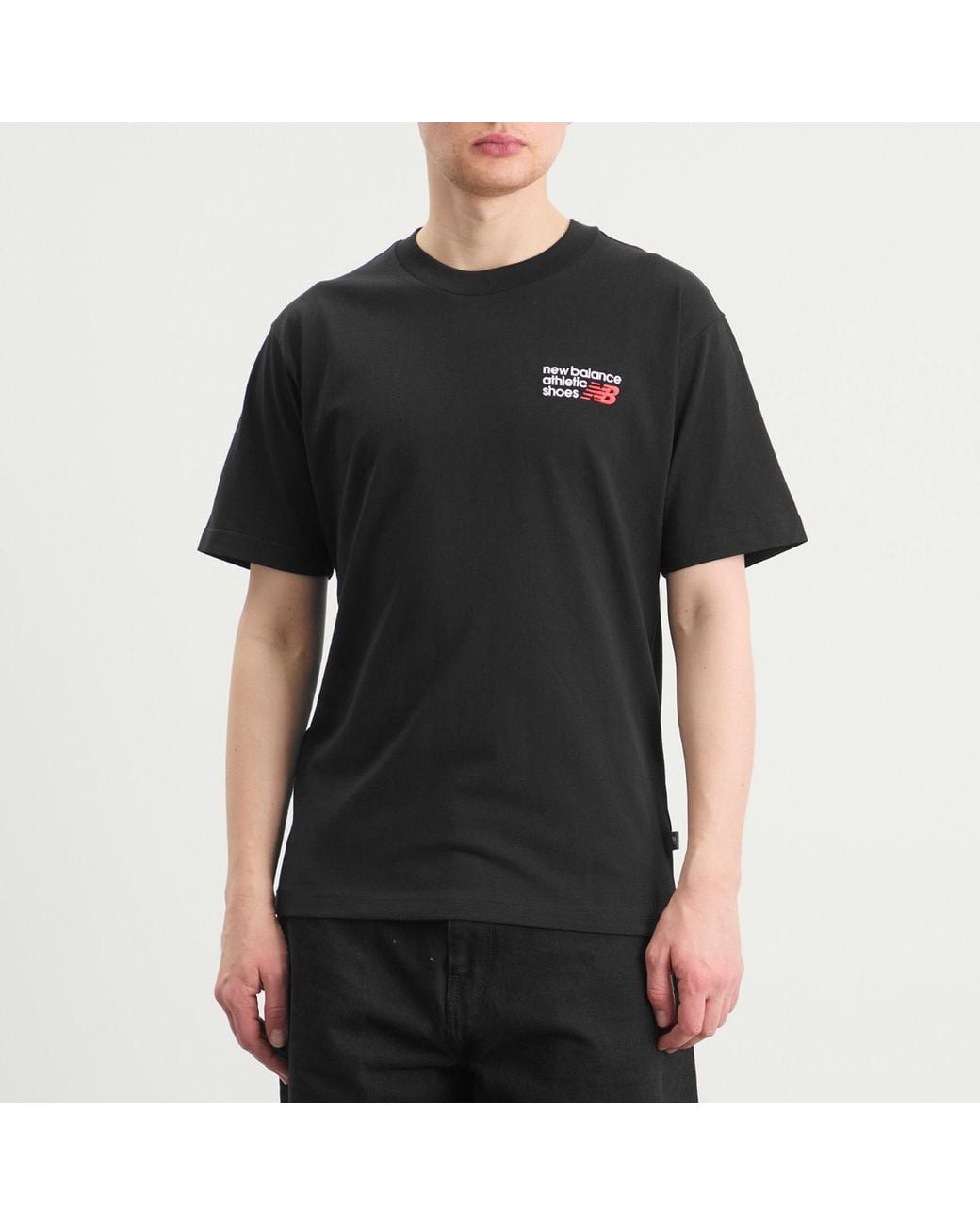 New Balance Black Nb Athletics Premium Logo Relaxed T-Shirt for men