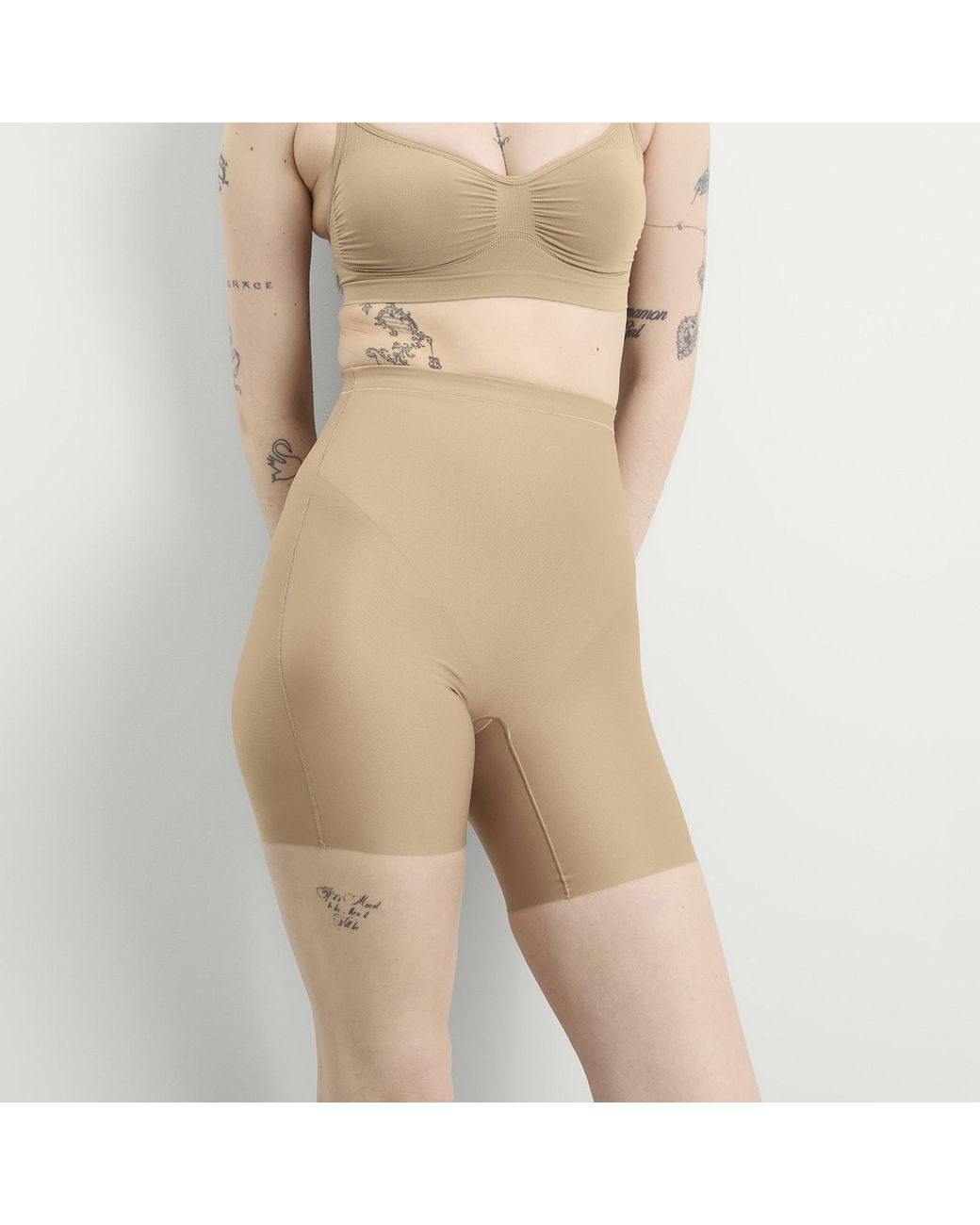 Skims Natural Body Core Sculpt Mid Rise Shorts