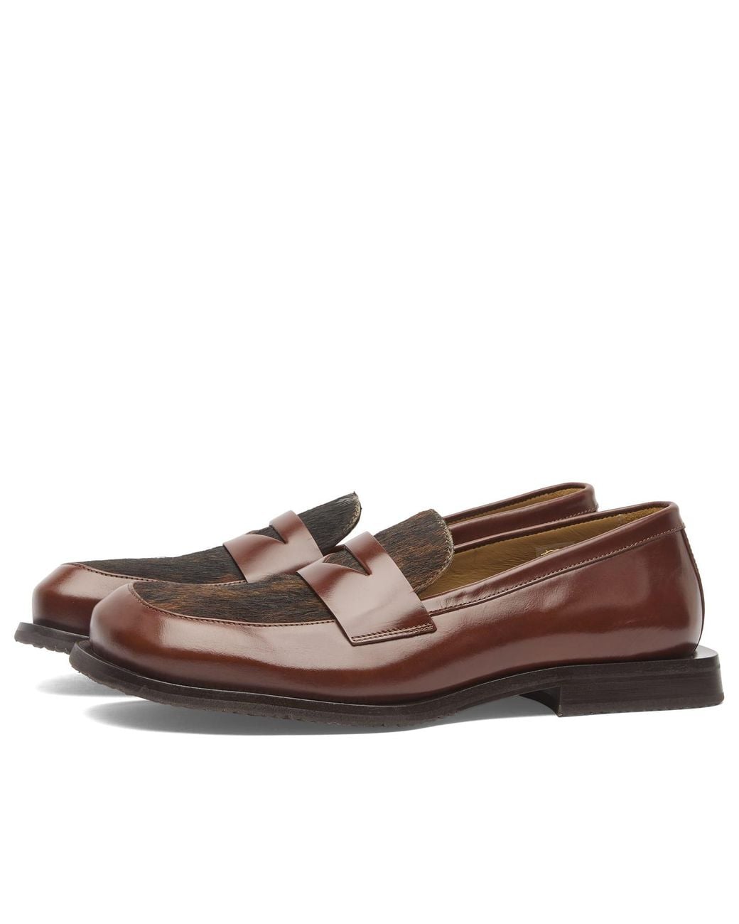 Eytys Brown Savant Calf Hair Leather Loafer for men