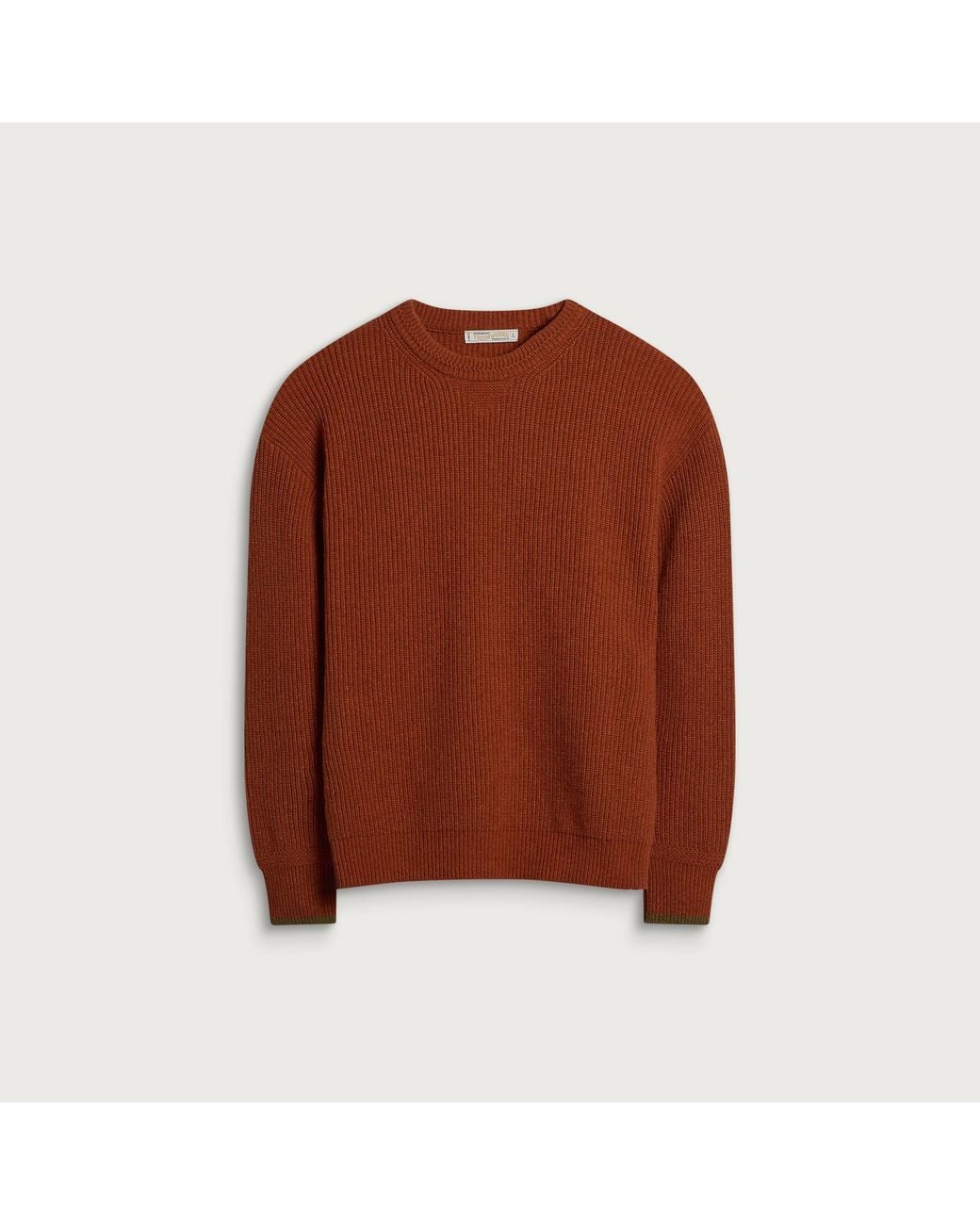 FRIZMWORKS Brown Patch Round Pullover Knit for men