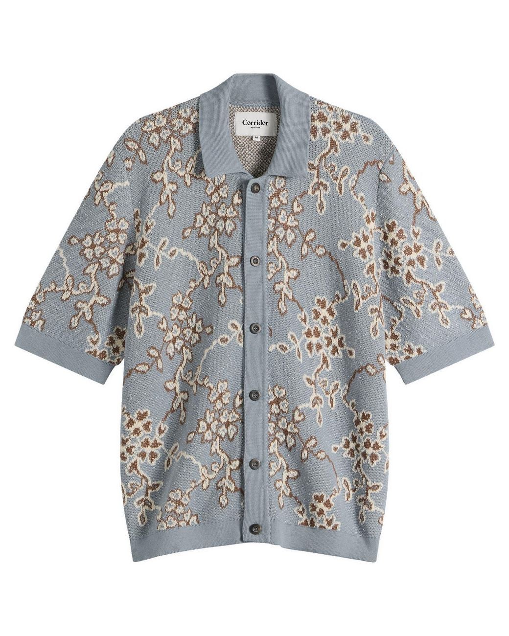 Corridor NYC Trellis Knit Shirt in Blue for Men | Lyst