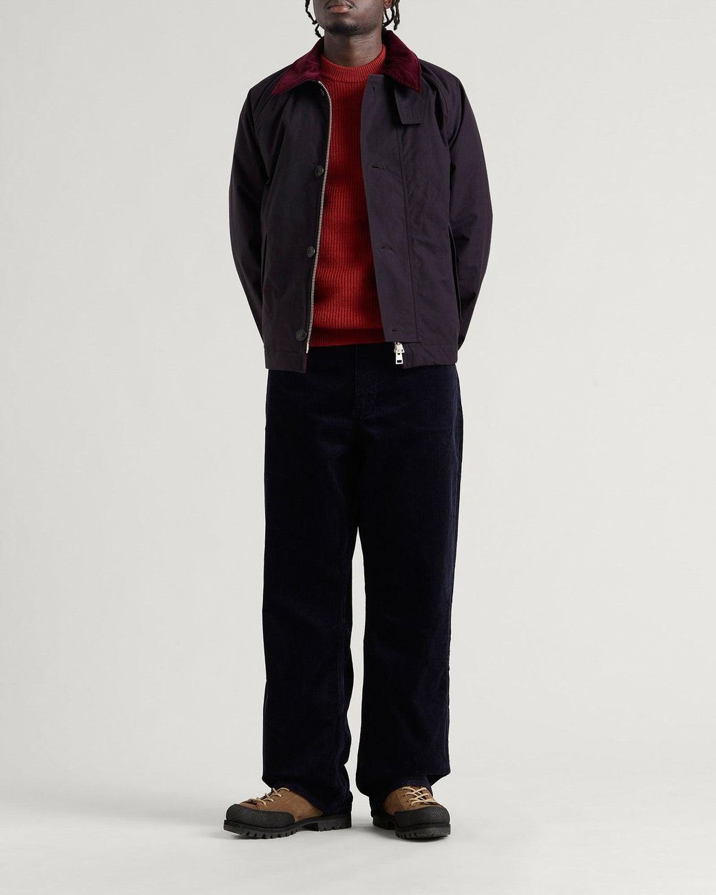 Norse Projects Blue Holmen Wax Raglan Insulated Jacket for men