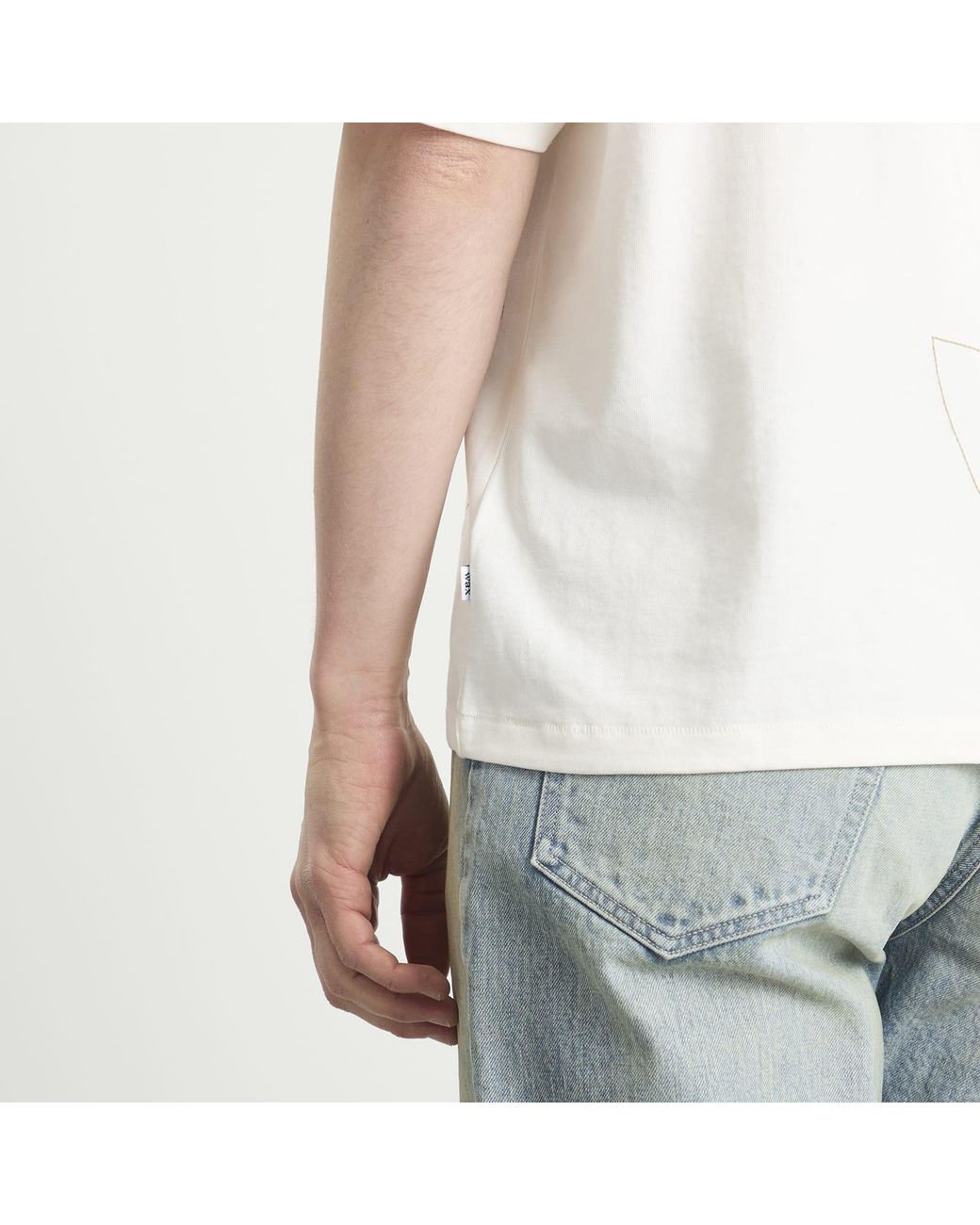 Wax London White Milton Shapes Embroidery T-Shirt for men