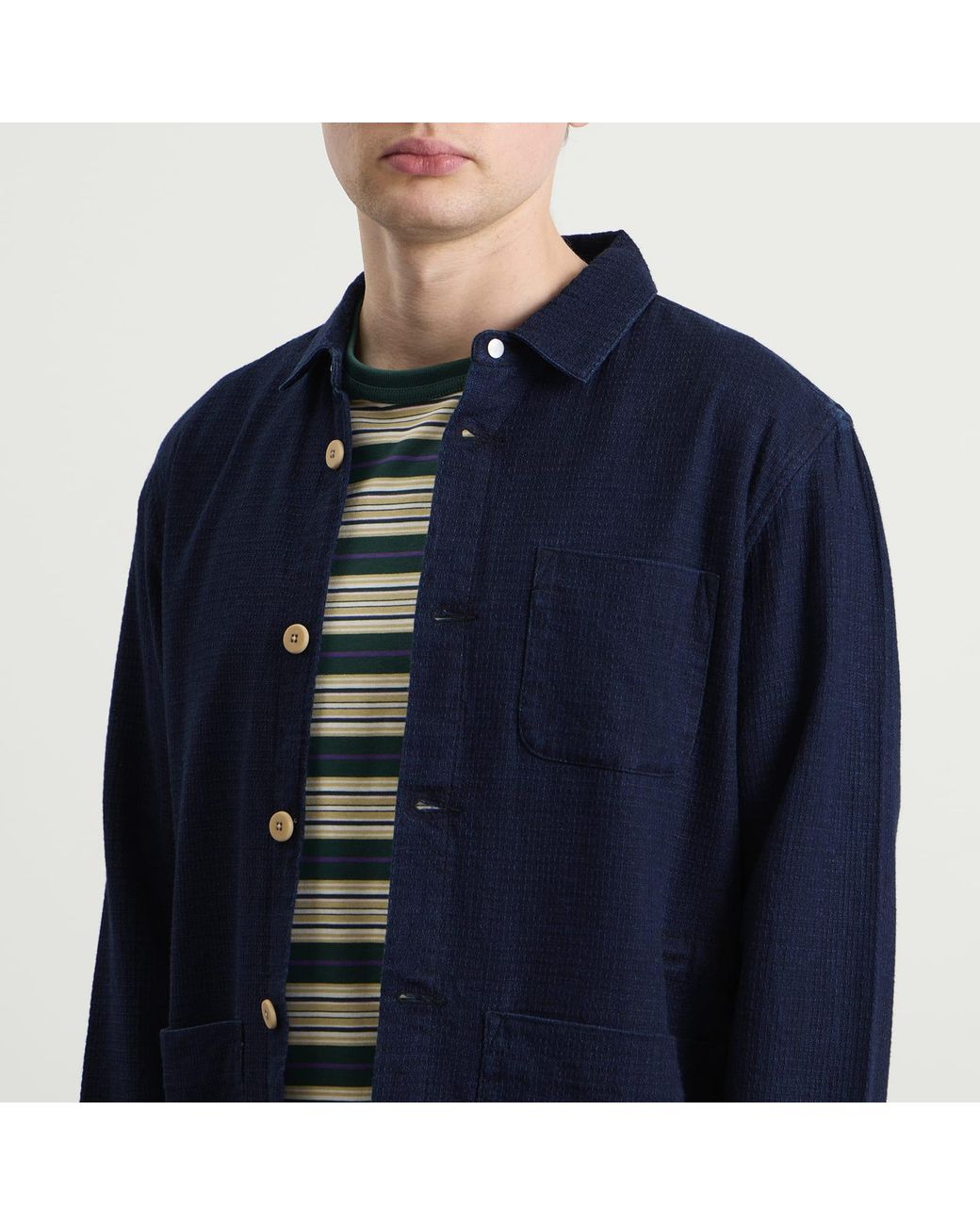 Folk Blue Assembly Jacket for men