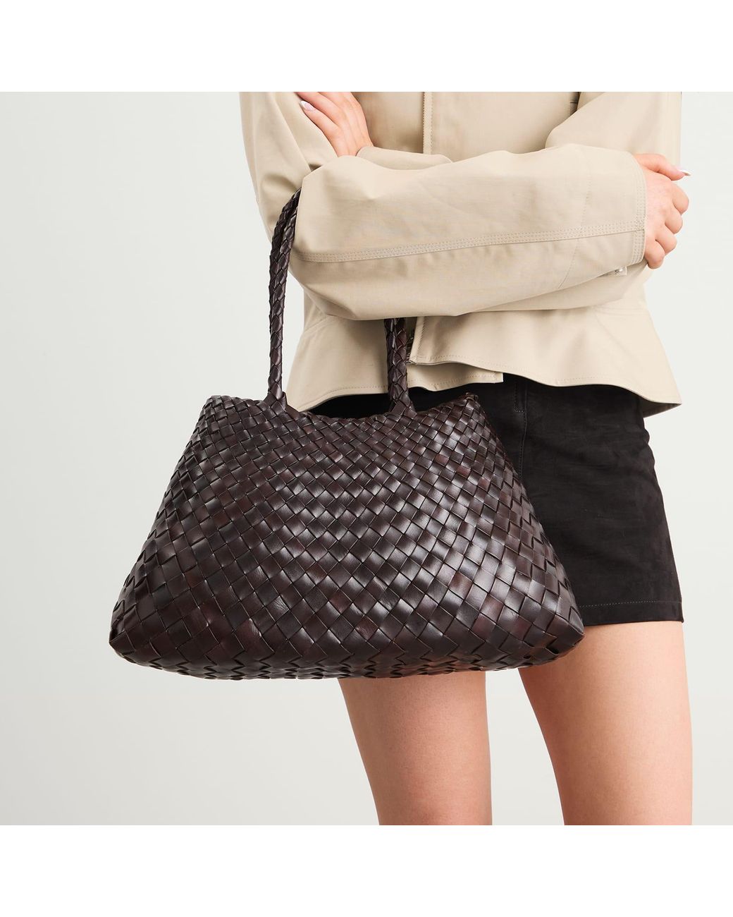 Dragon Diffusion Brown Santa Croce Large Bag