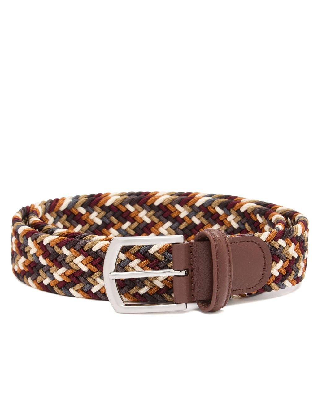 Andersons Brown Elastic Woven Belt for men