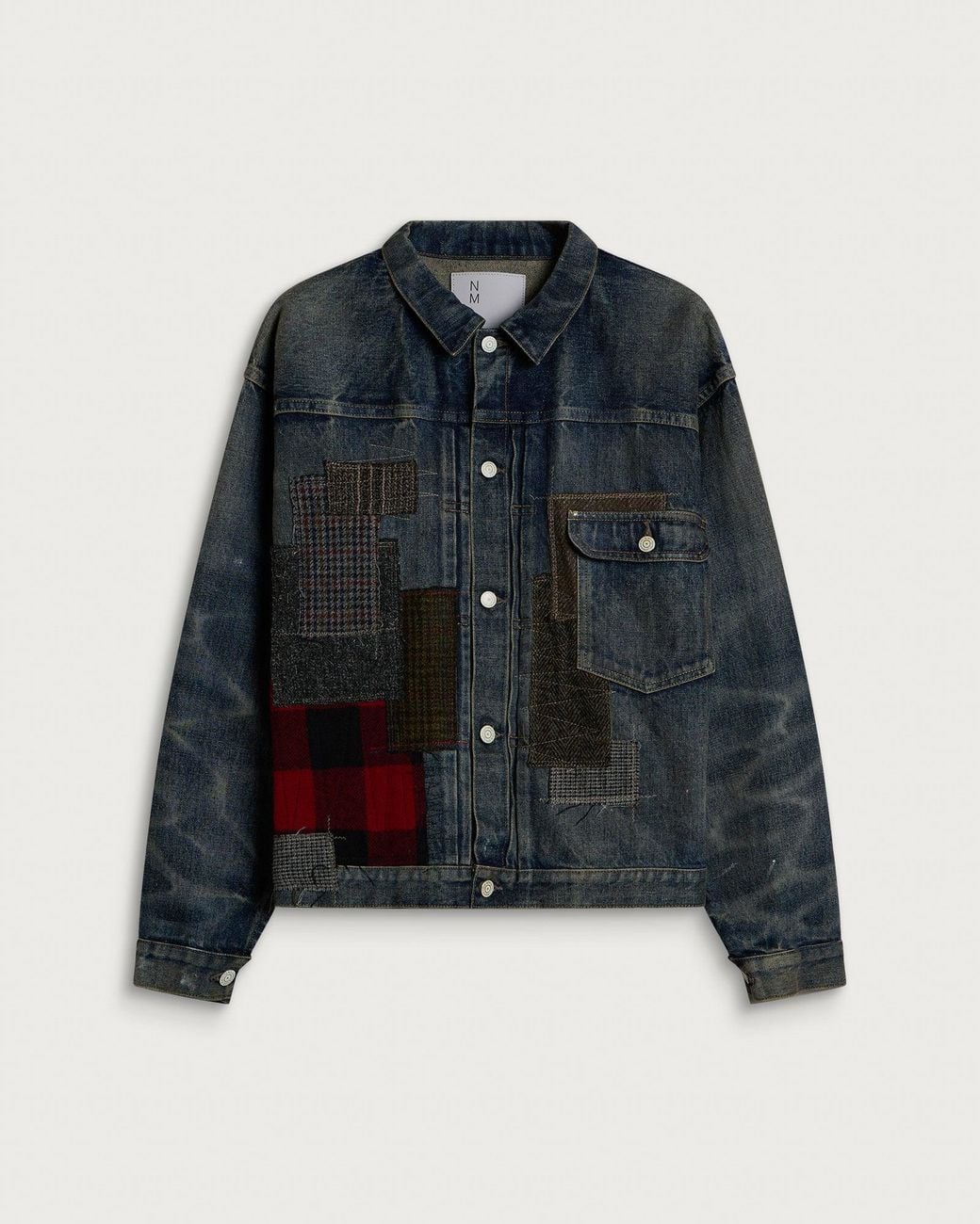 Junya Watanabe Blue Custom Patchwork Denim Jacket for men
