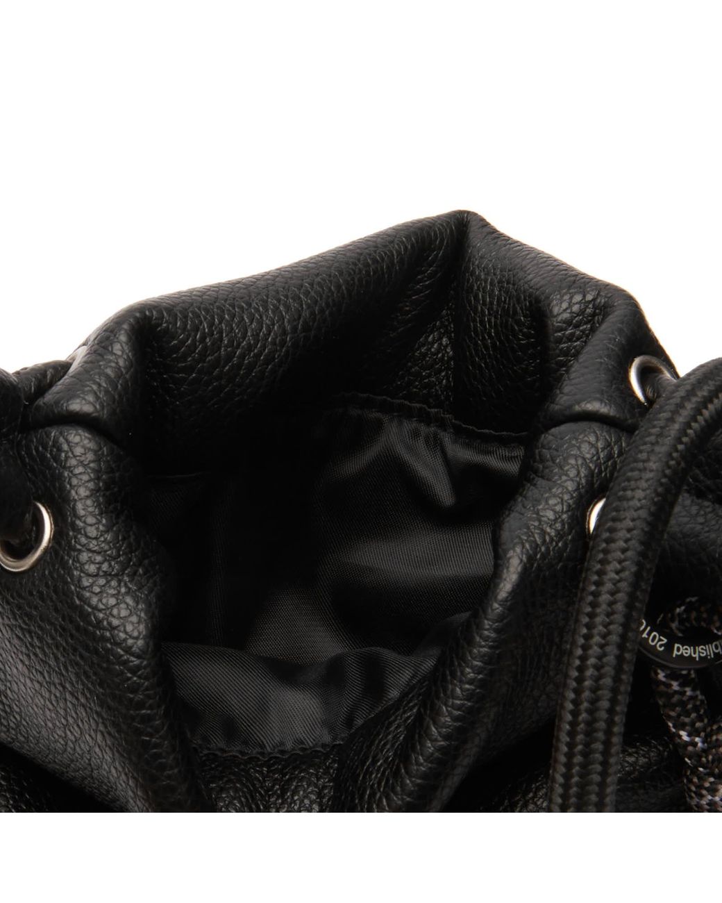 F/CE Black Tech Leather Map Pochette Bag