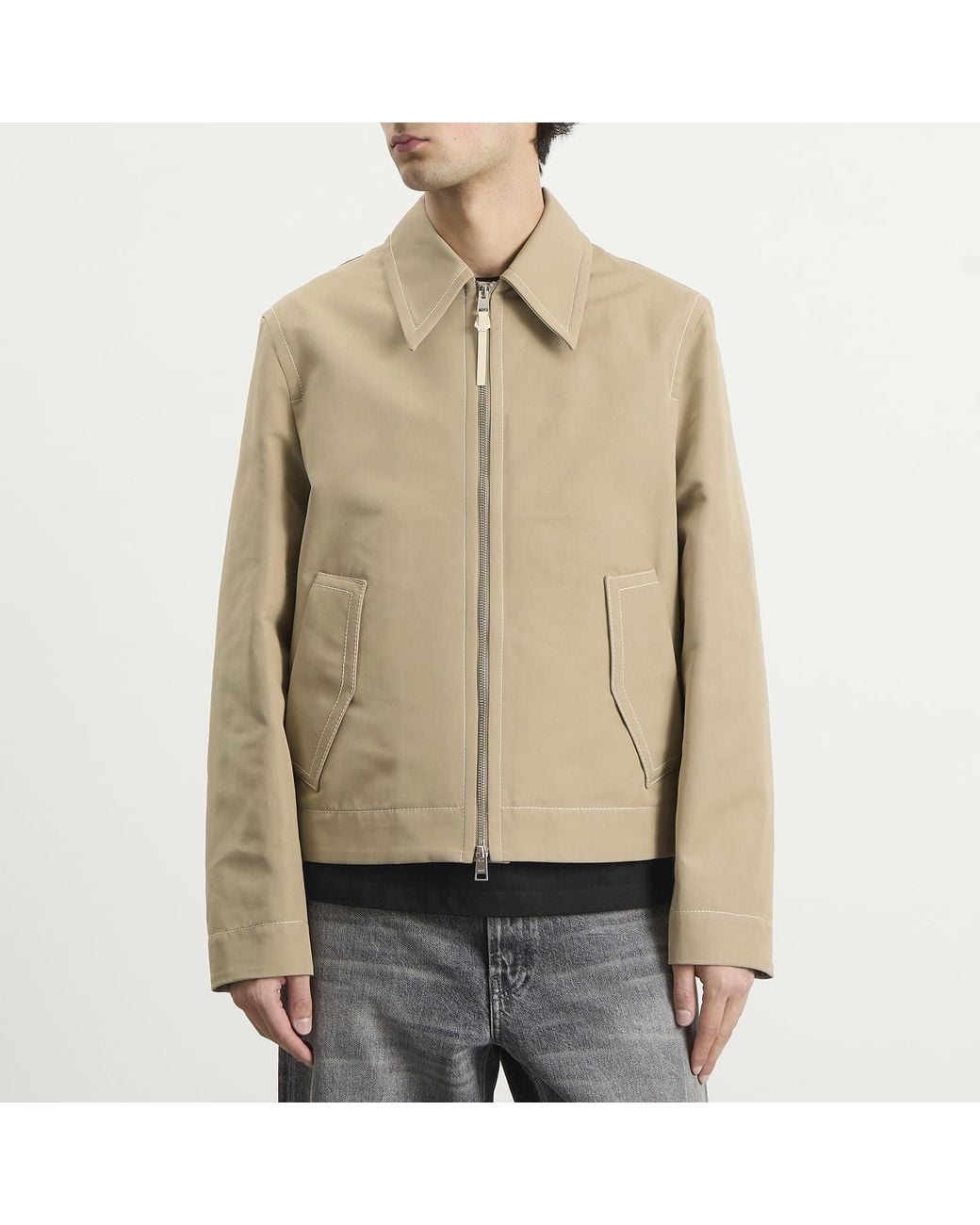 AMI Natural Zipped Jacket for men