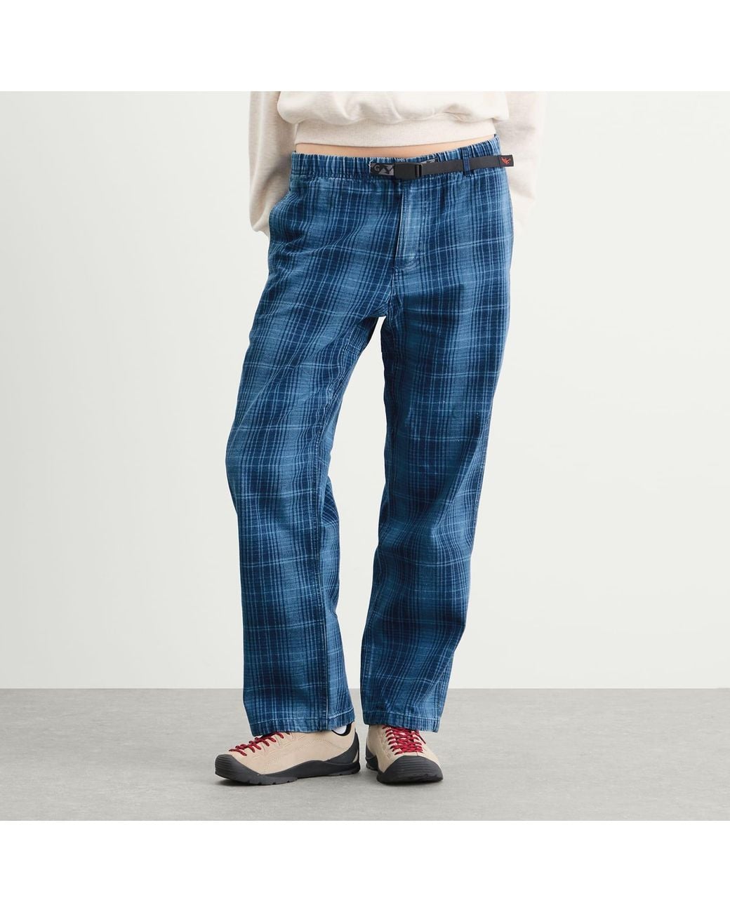 Gramicci Blue O.G Denim Plaid Pant