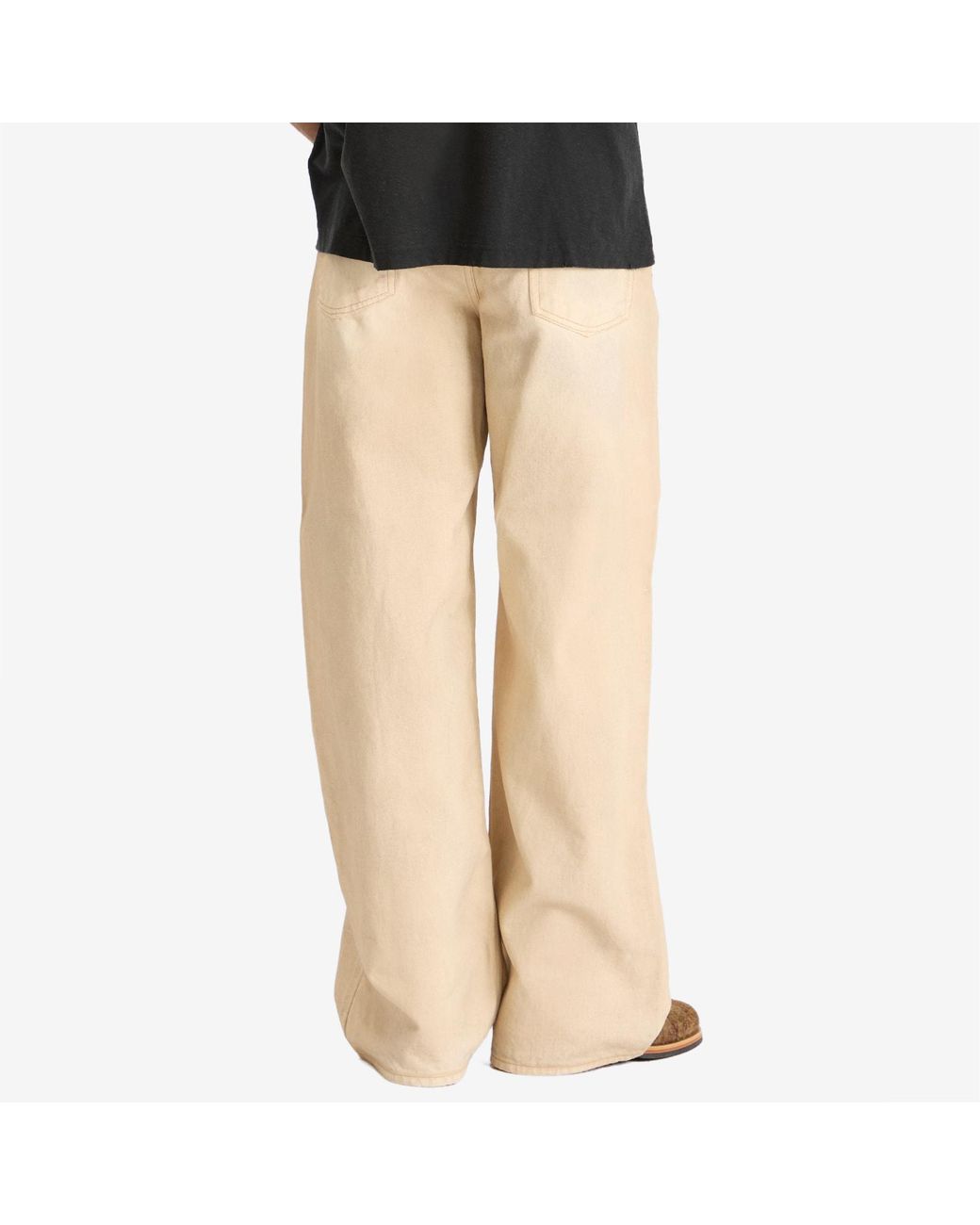 Acne Studios 1981 U Traffic Sand Wash Loose Fit Jeans in Natural