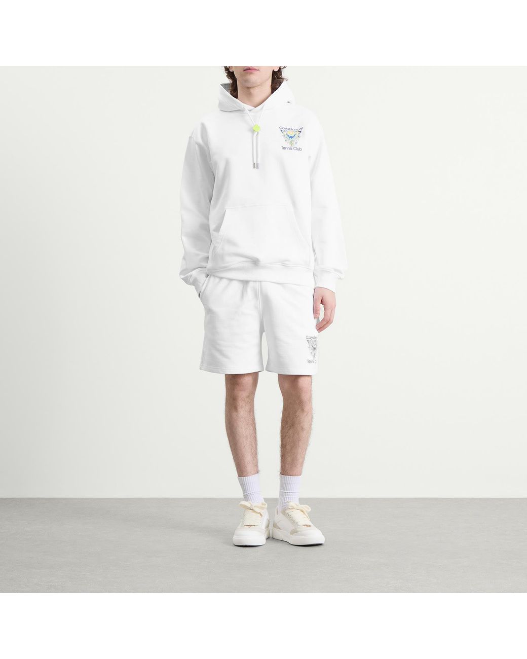 Casablanca White Tennis Club Icon Sweatshort for men