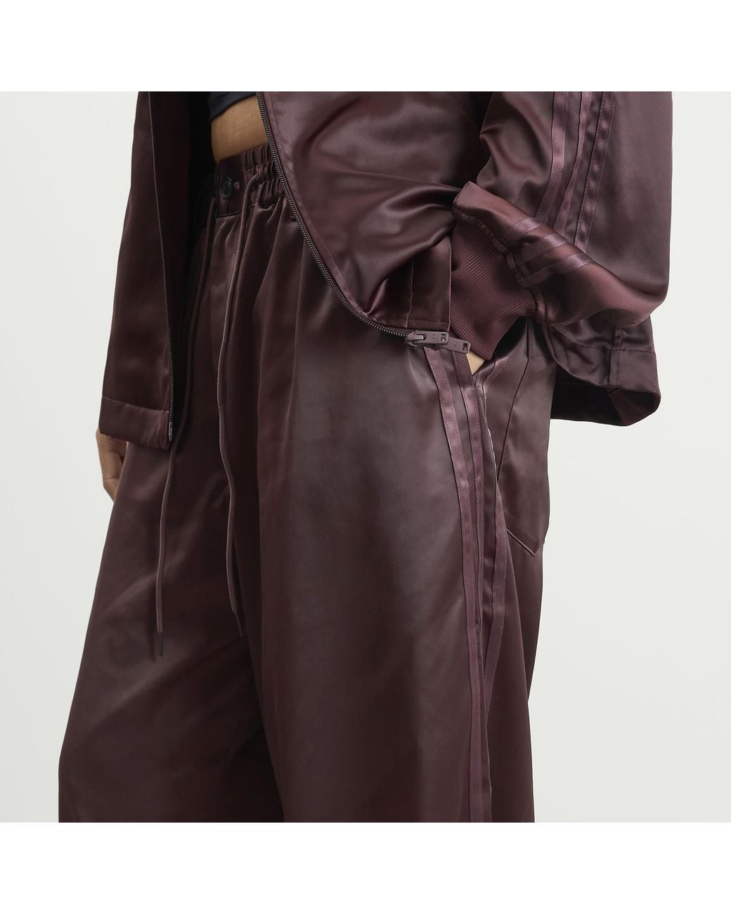 Y-3 Brown Satin Track Pants