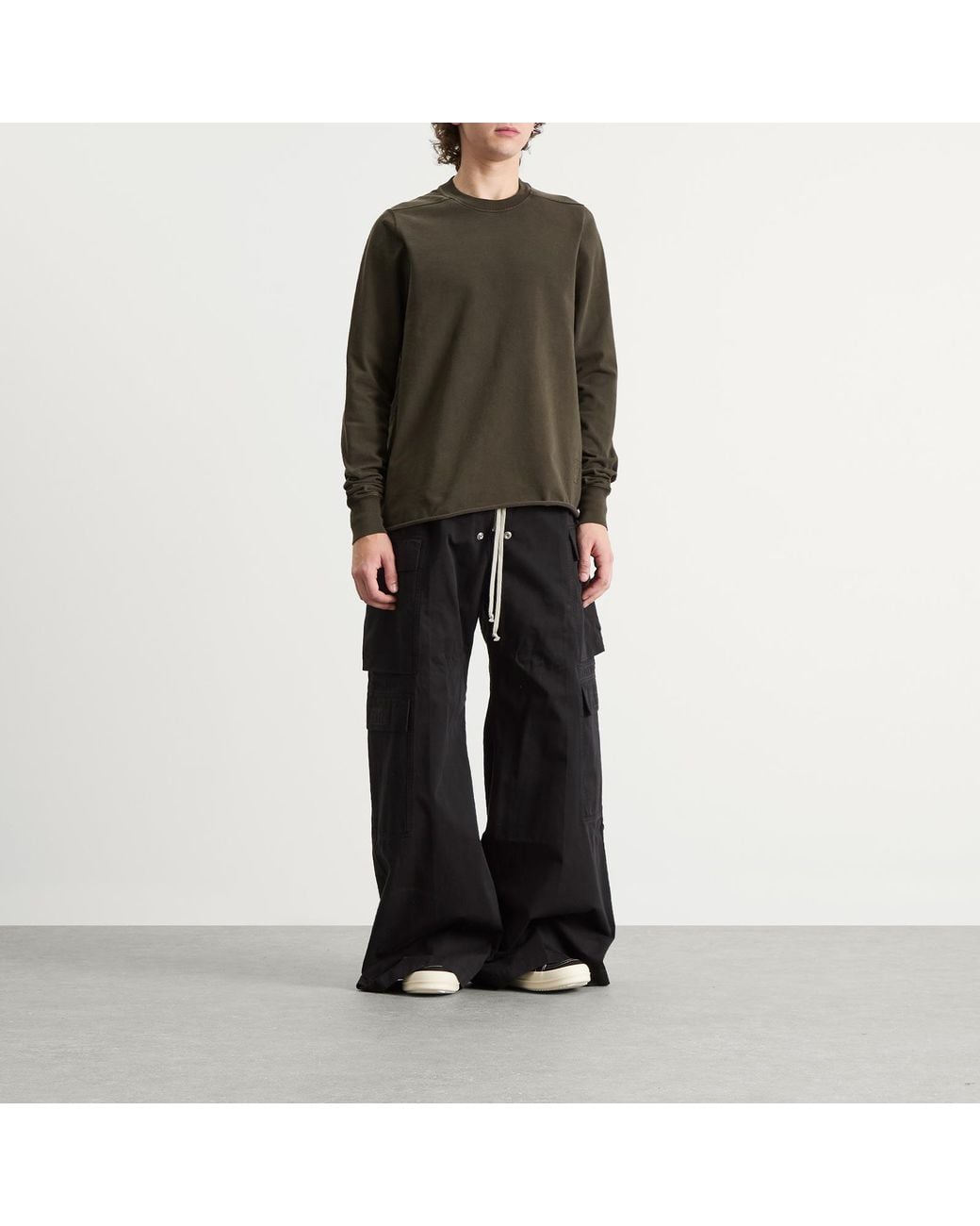 Rick Owens Green Crewneck Sweat for men