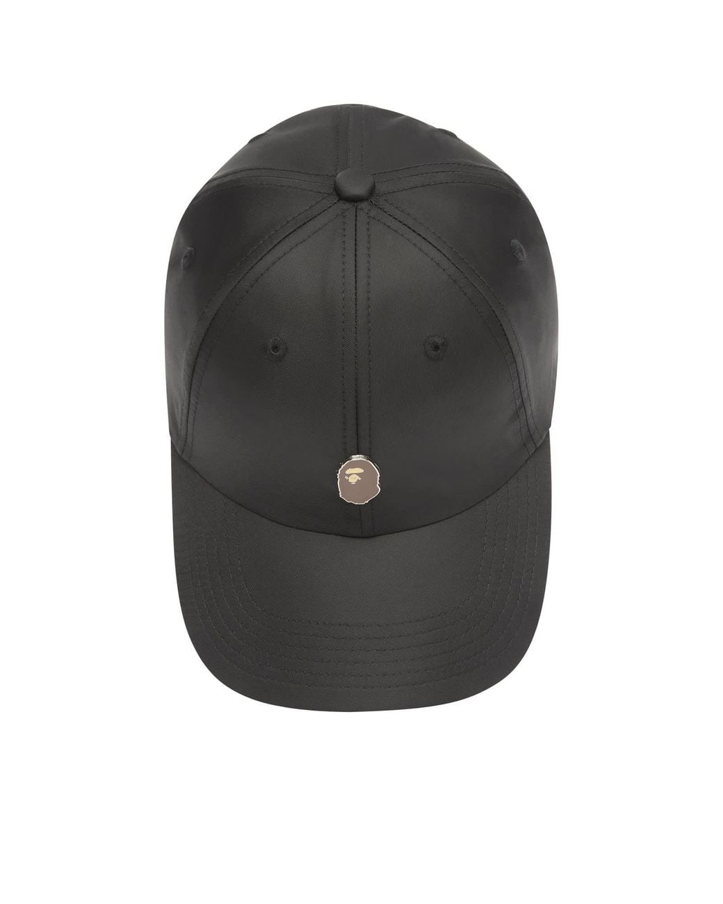 A Bathing Ape Black One Point Panel Cap for men