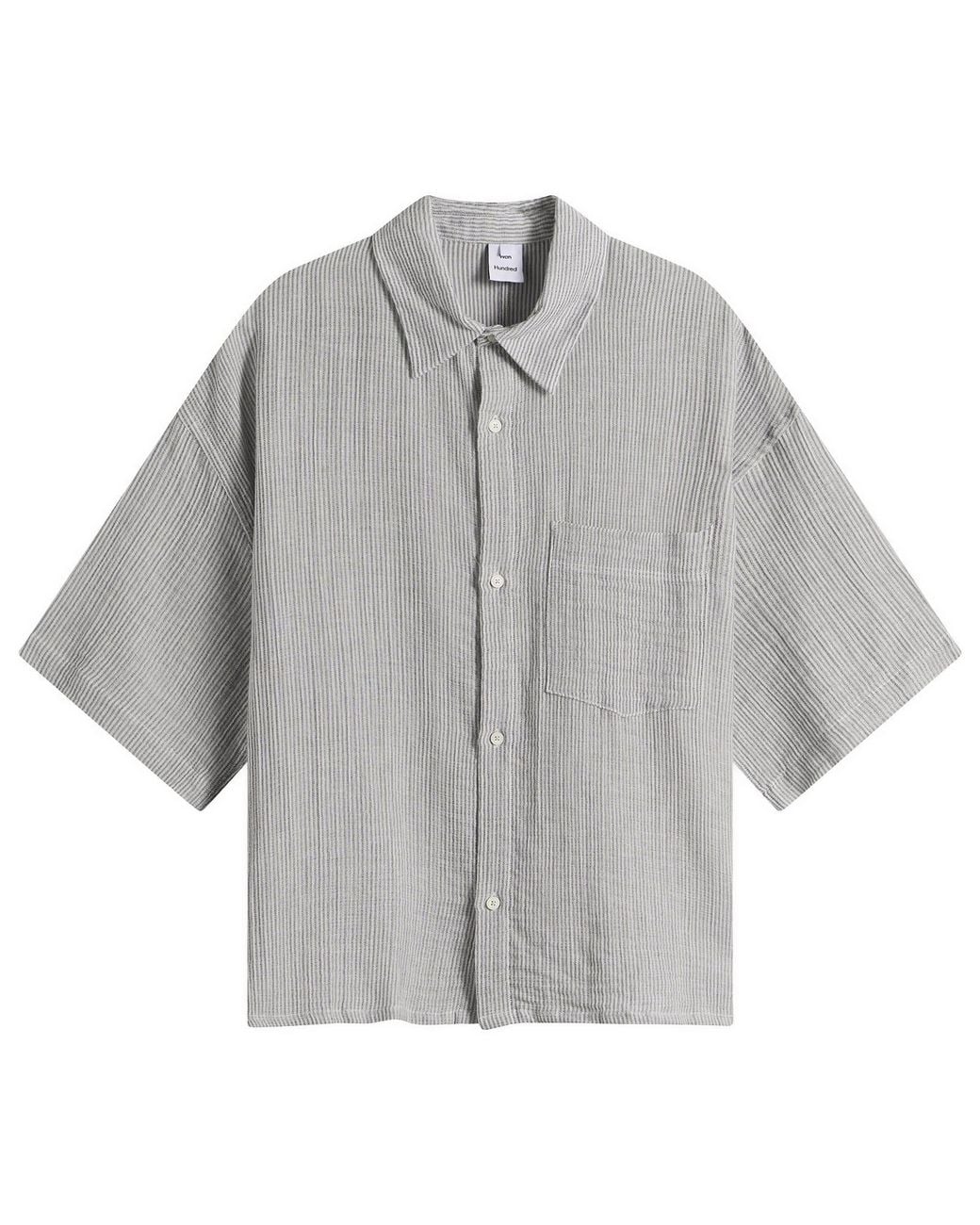Won Hundred Gray Maza Short Sleeve Shirt for men