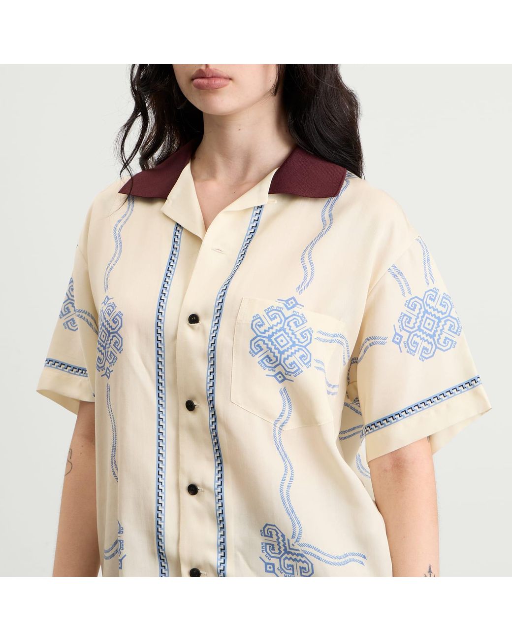 Toga Natural Toga Inner Print Short Sleeve Shirt
