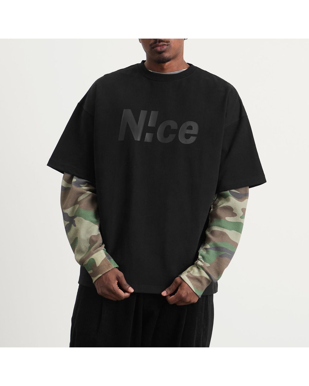 N!CE Black Logo T-Shirt for men