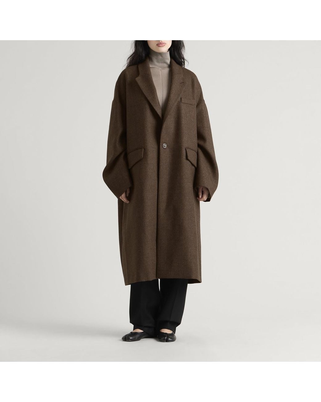 Maison Margiela Brown Oversized Cocooning Coat