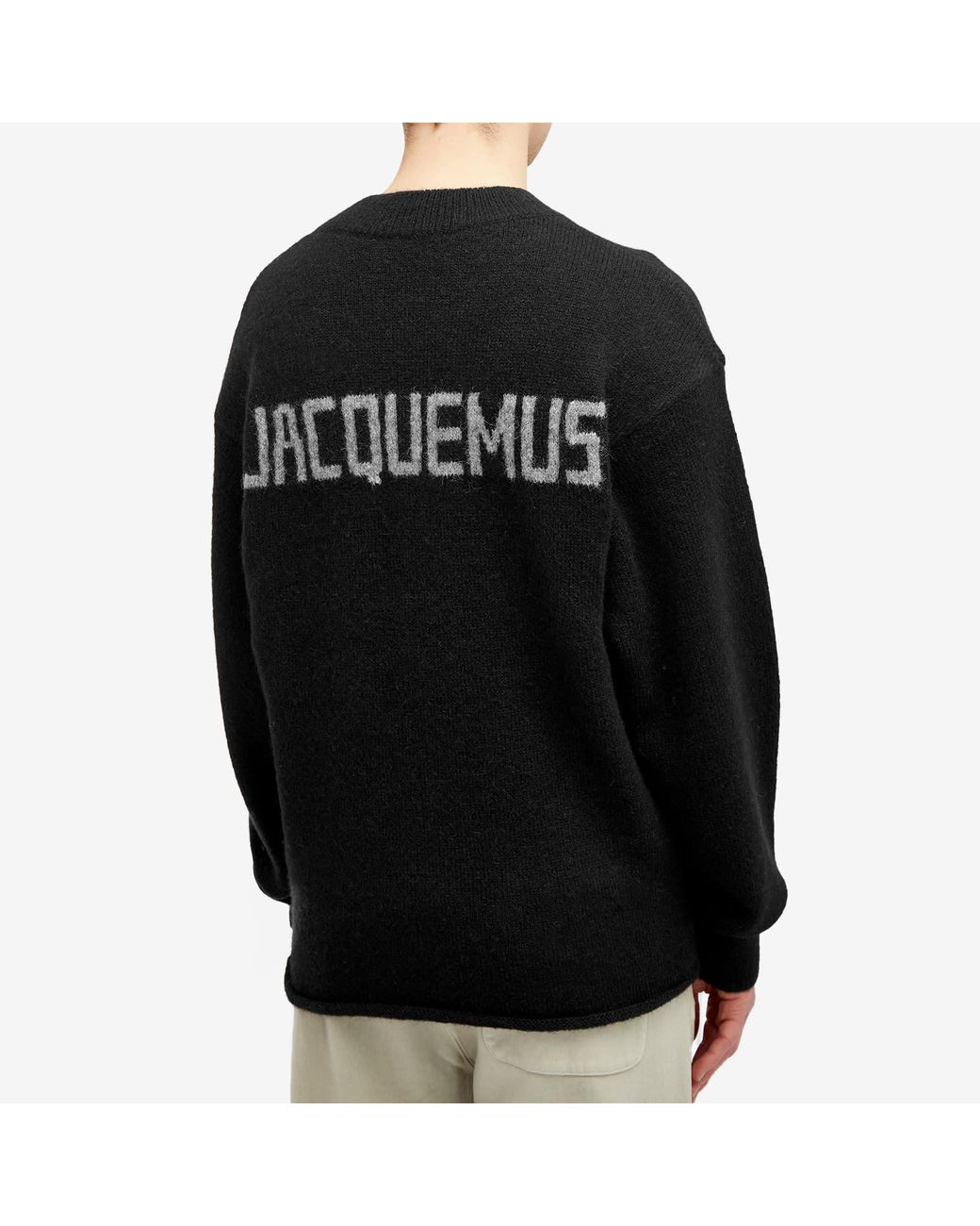 Jacquemus Back Logo Knit Jumper in Black for Men | Lyst Jacquemus Back Logo Knit Jumper in Black for Men | Lyst