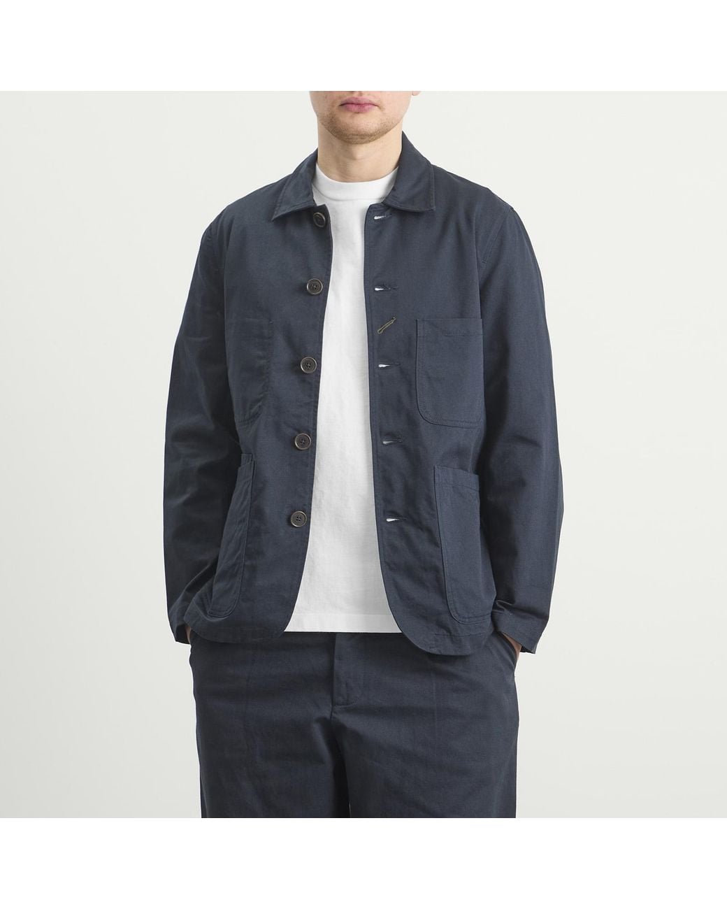 Universal Works Blue Bakers Jacket for men