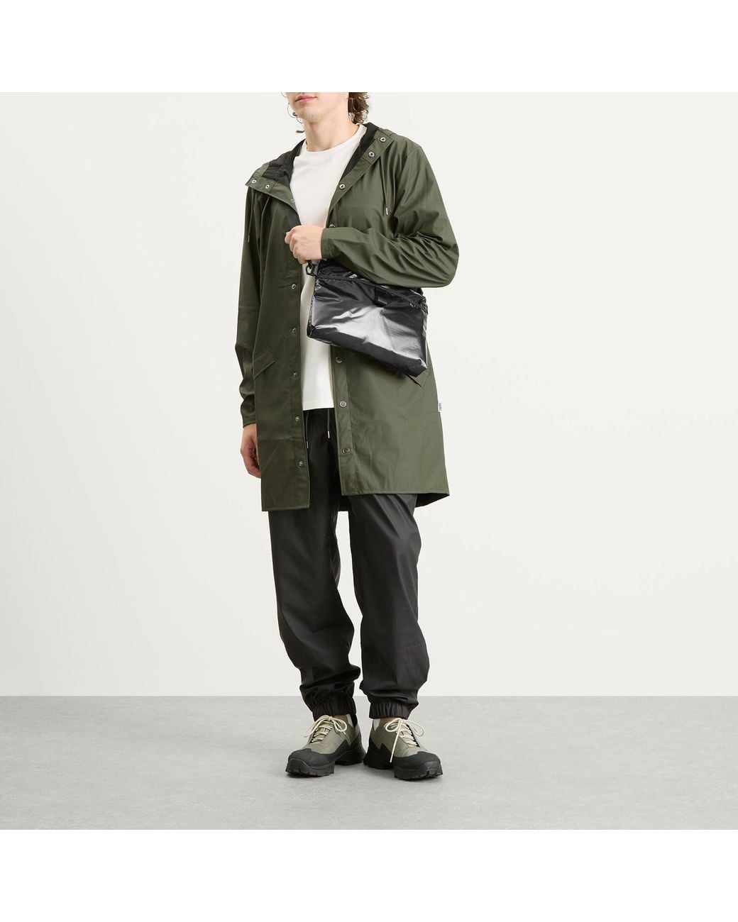 Rains Black Sibu Musette Bag for men