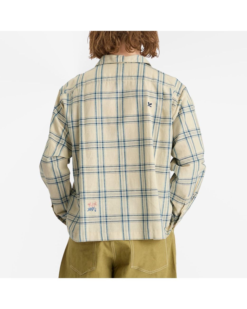 STORY mfg. Natural Gingham Greetings Shirt for men