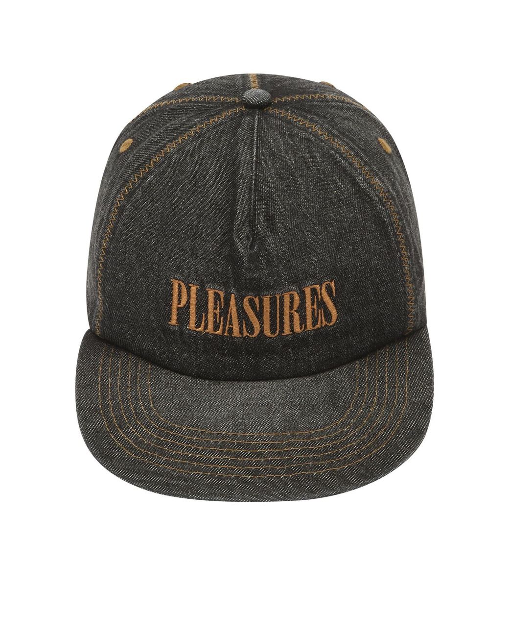 Pleasures Black Zig Zag Denim Cap for men