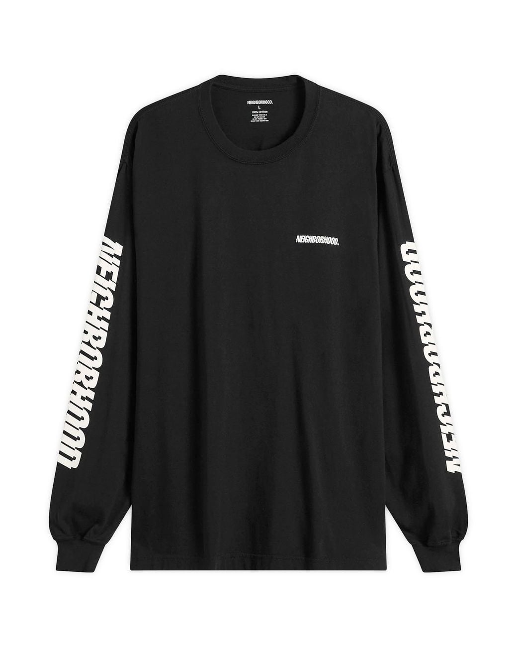 Neighborhood Ls-1 Distorted Logo Long Sleeve T-Shirt in Black for Men ...