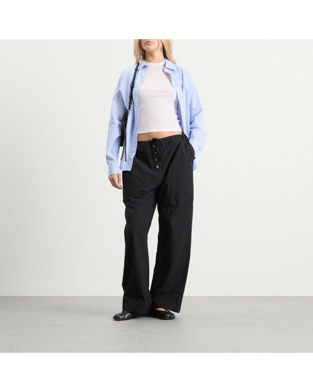 Studio Nicholson Black Ventura Drawstring Trousers