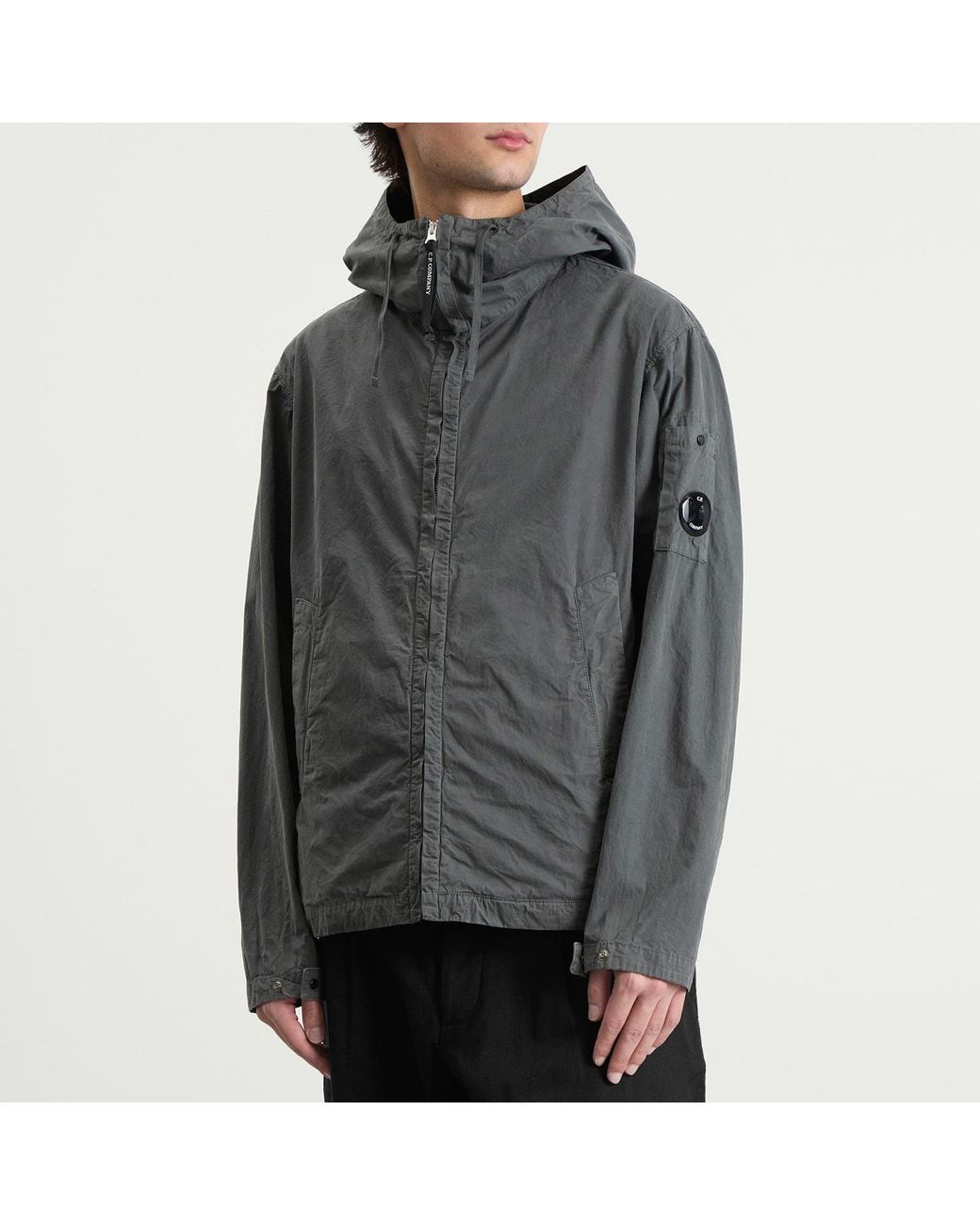 C.P. Company Micro-Reps Hooded Lens Jacket in Grey for Men | Lyst UK