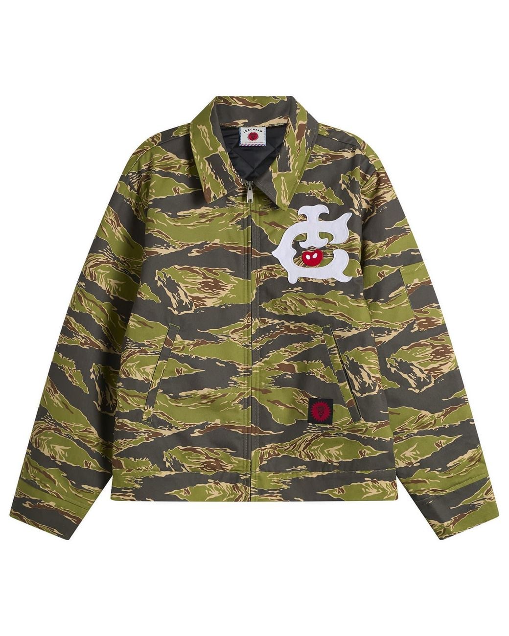 Tiger Blend In ICECREAM Tiger Stripe Work Jacket in Green for Men | Lyst