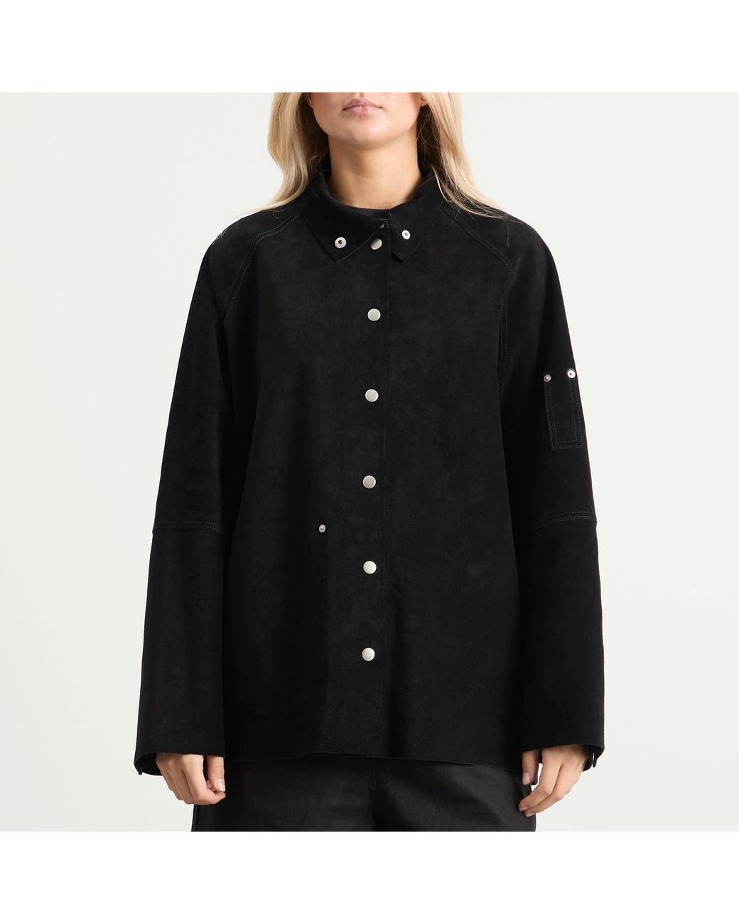 Studio Nicholson Black Dash Suede Jacket