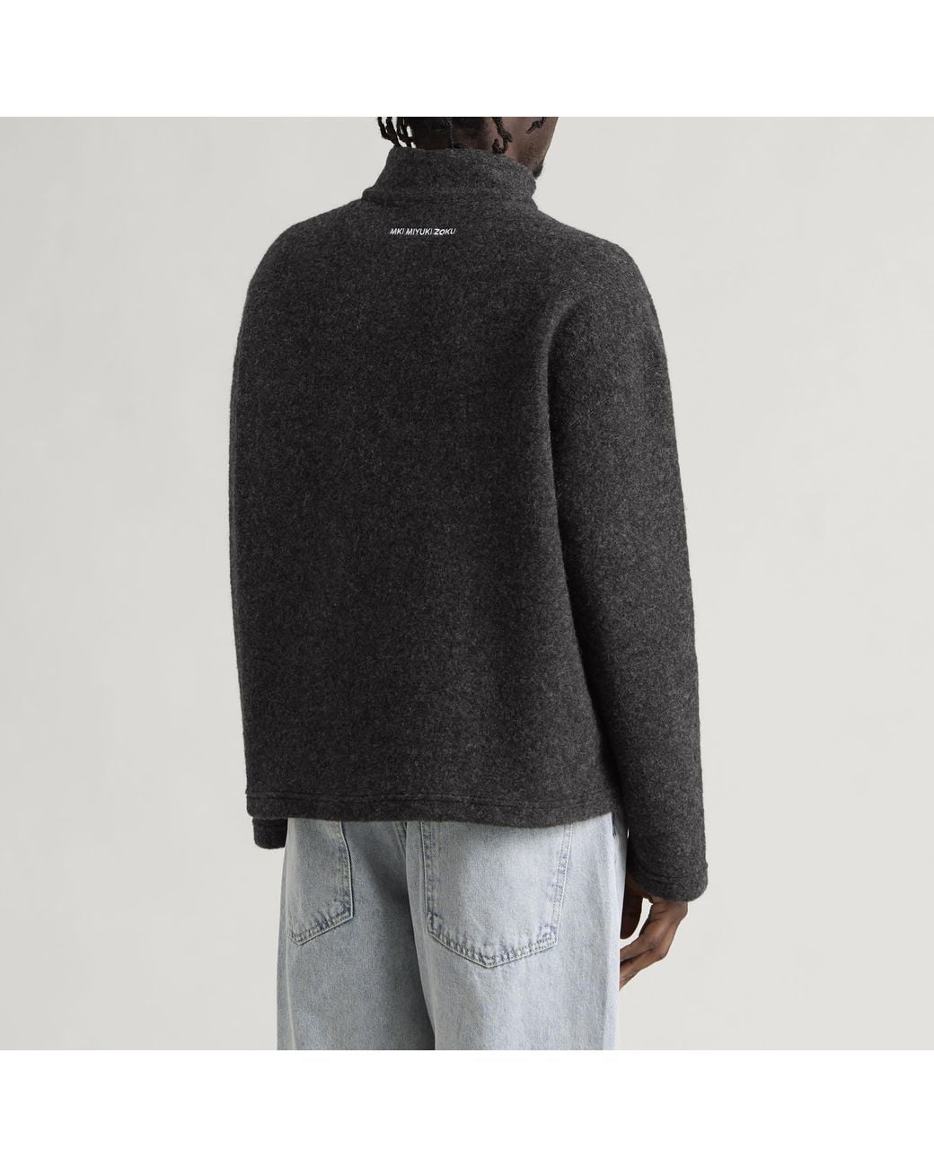 MKI Miyuki-Zoku Black Pressed Wool Track Jacket Presented By End for men