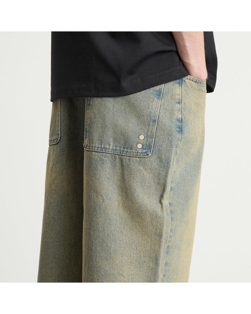About Blank Green Wide Leg Denim for men