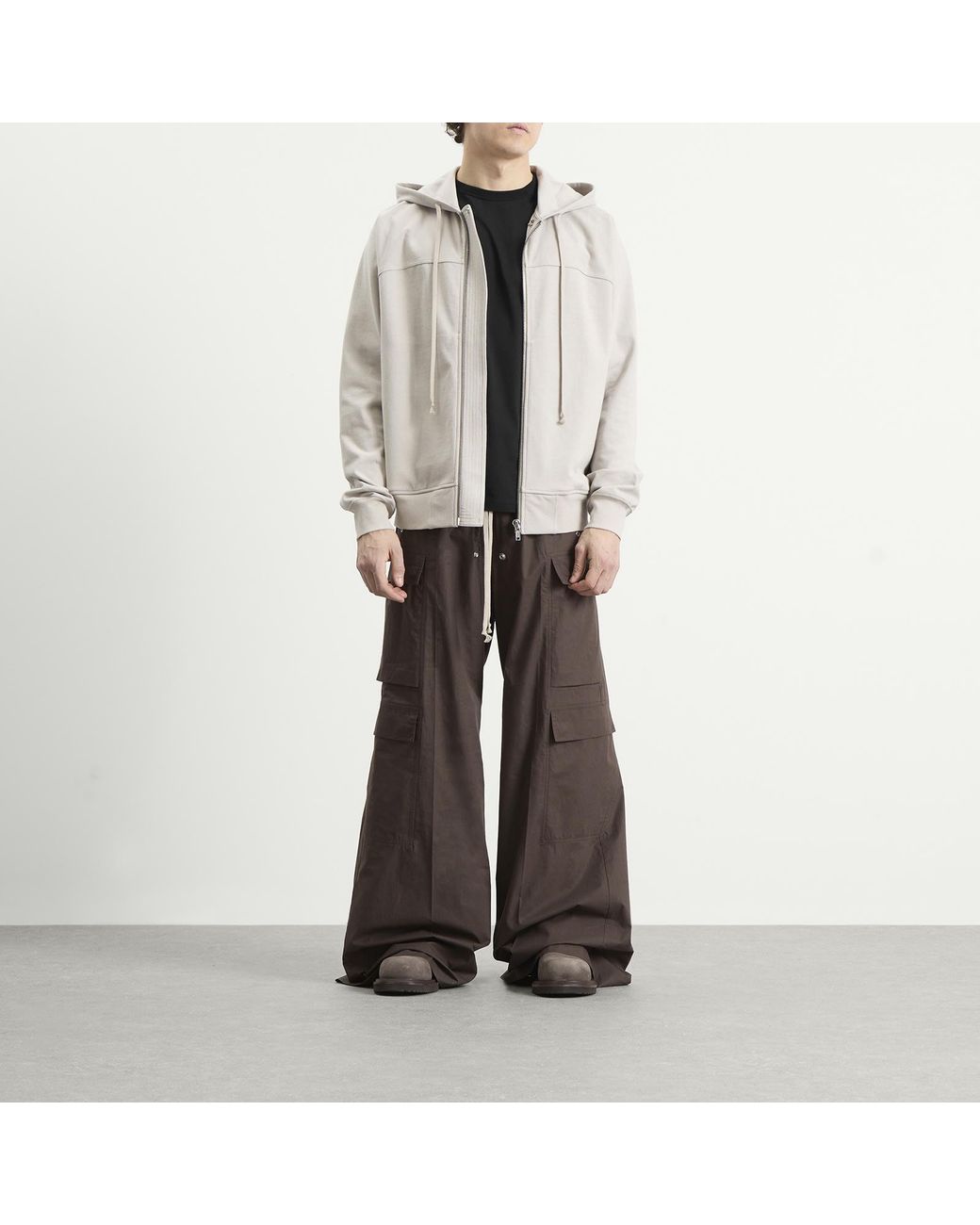 Rick Owens Natural Zip Hoodie for men
