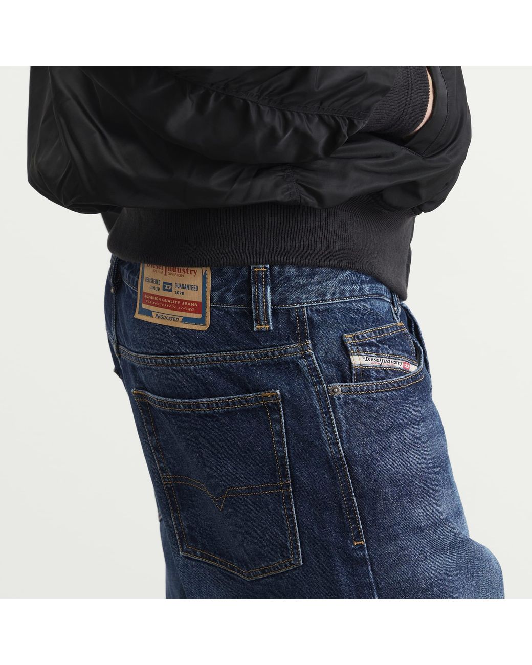 DIESEL Blue 2001 D-Macro Wide Leg Jeans for men
