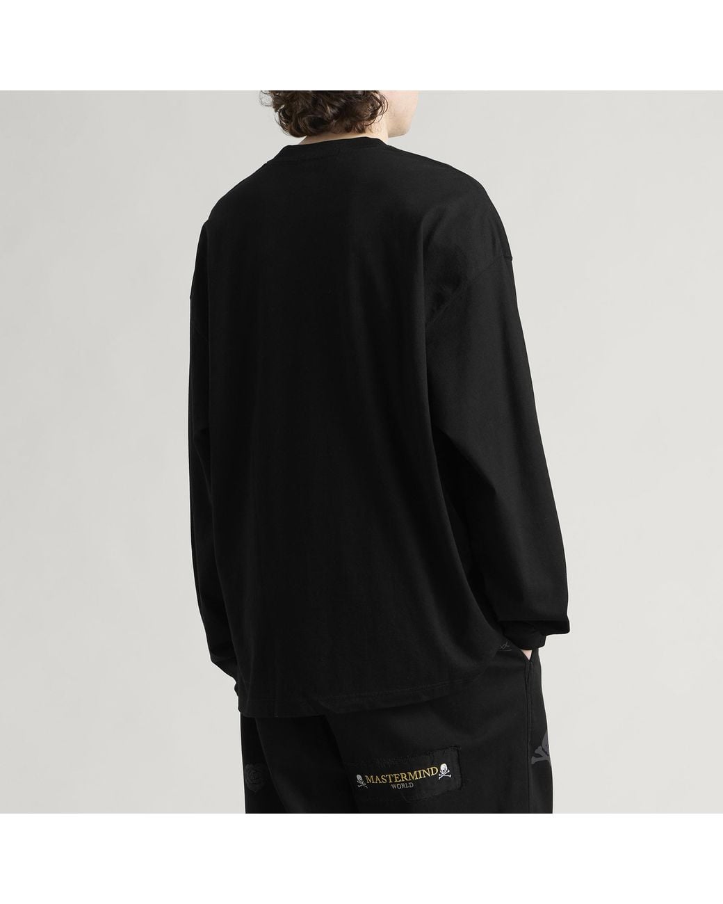 MASTERMIND WORLD Black Neon Logo Long Sleeve T-Shirt for men