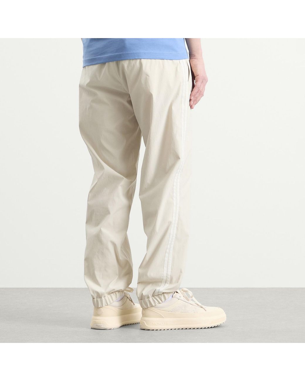 Moncler Natural Tonal Stripe Joggers for men