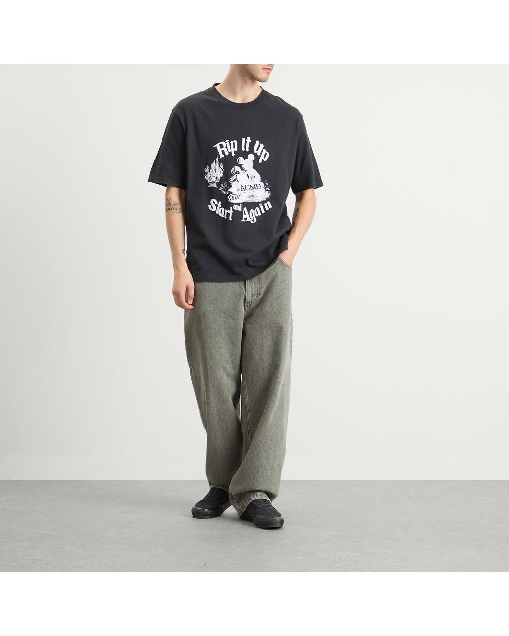 ACMH by Magic Castles Black Rip It Up T-Shirt for men
