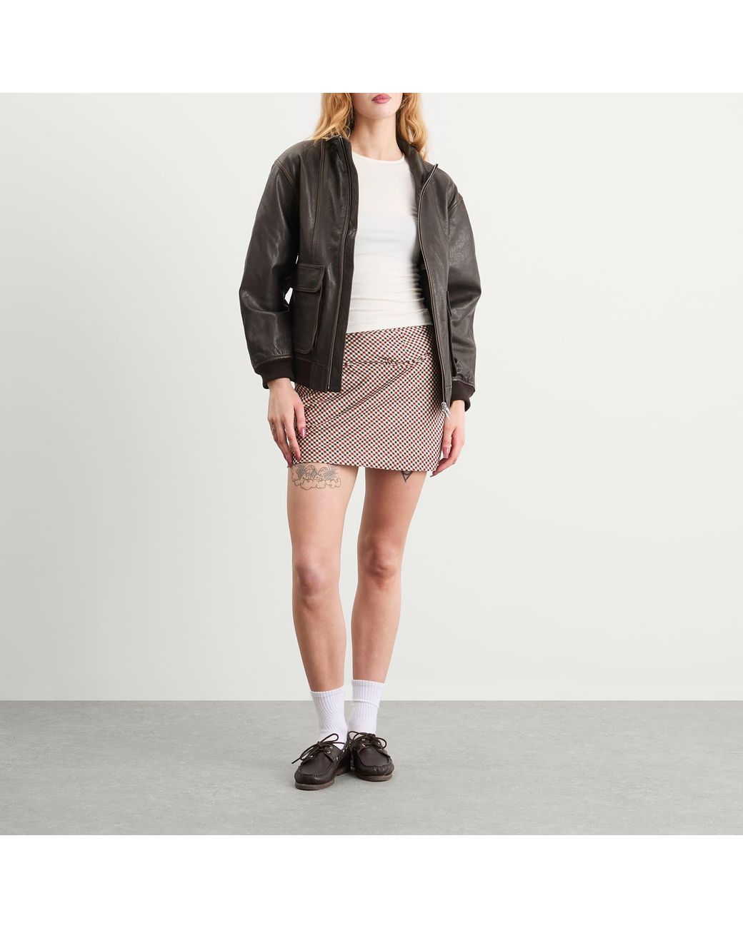 House Of Sunny Brown Marie Mini Skirt