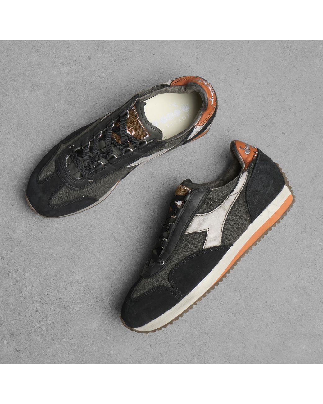 Diadora Black Equipe Dirty Sw Evo Sneaker for men