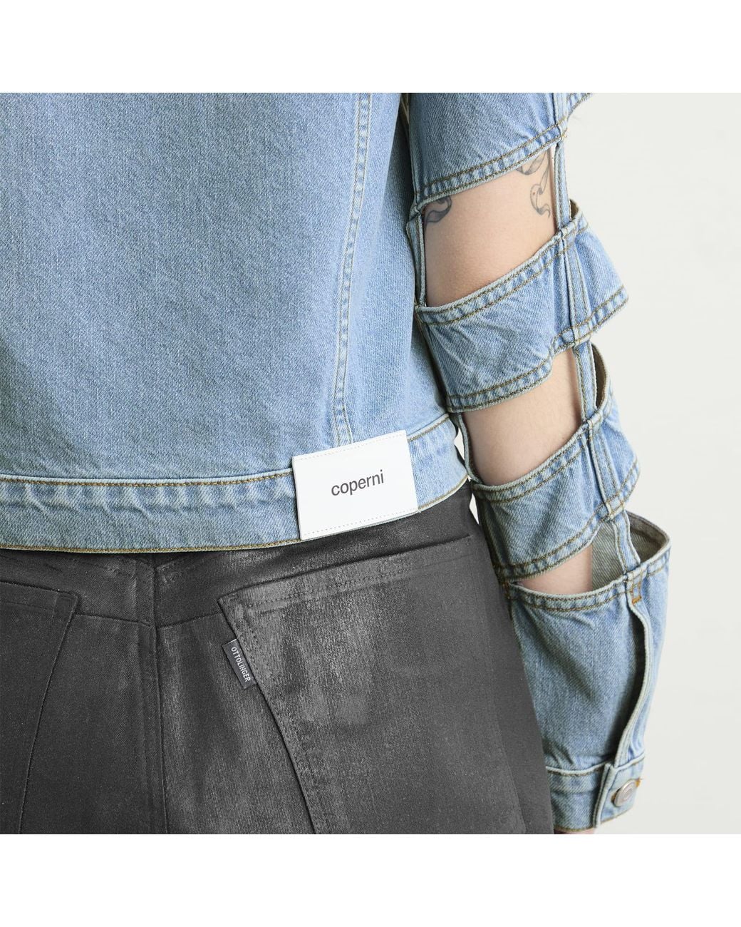 Coperni Blue Spiral Denim Jacket