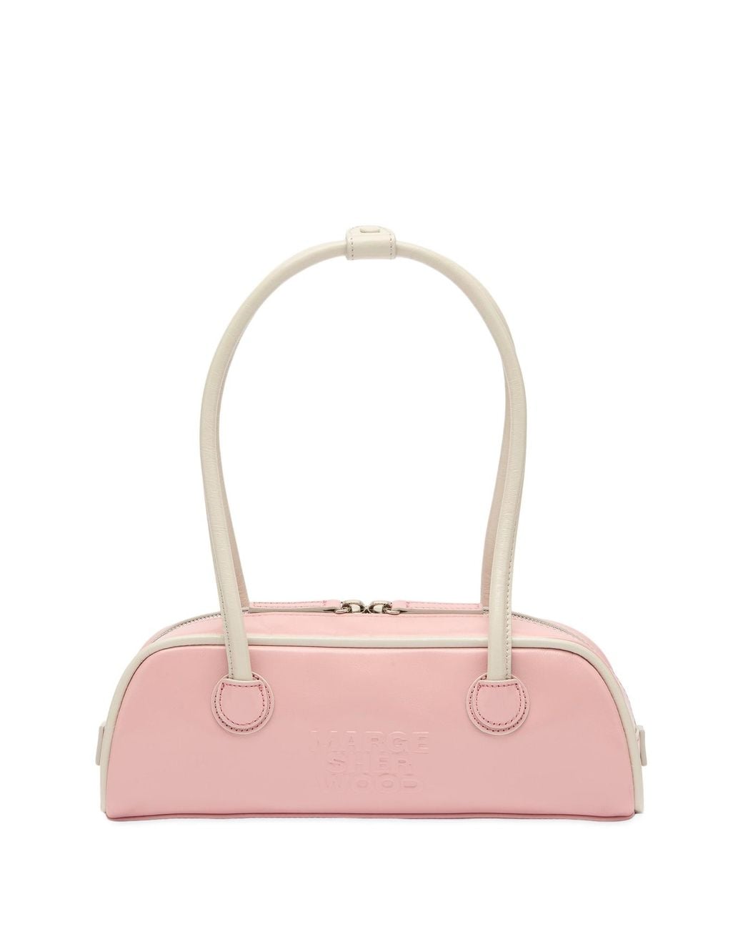 MARGE SHERWOOD Pink Soft Piping Mini Soft Boston Ew Bag