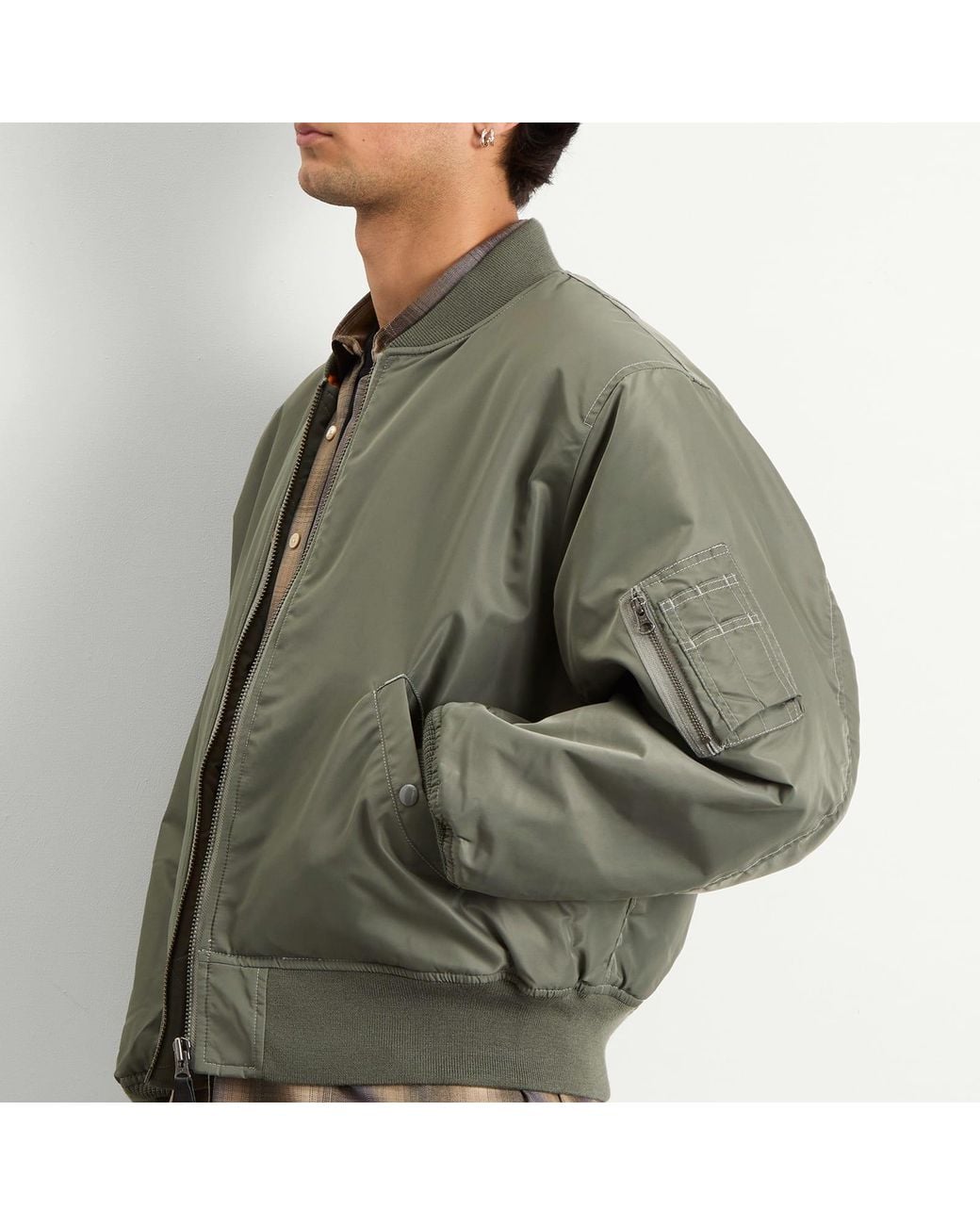 Beams Plus Ma1 Jacket in Green for Men | Lyst Australia