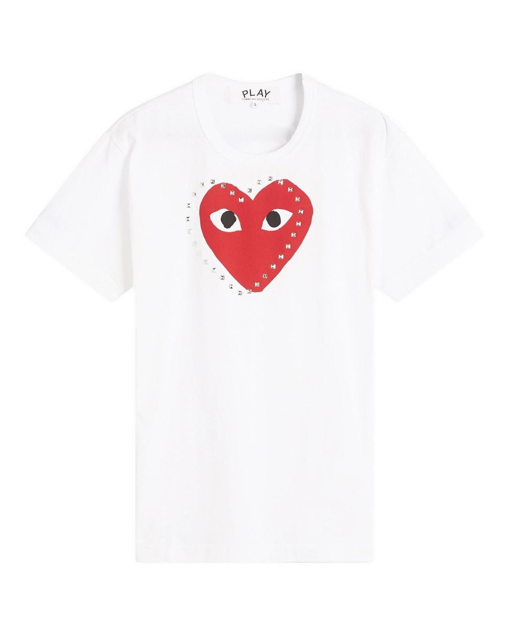 COMME DES GARÇONS PLAY Red Studded Large Heart T-Shirt for men
