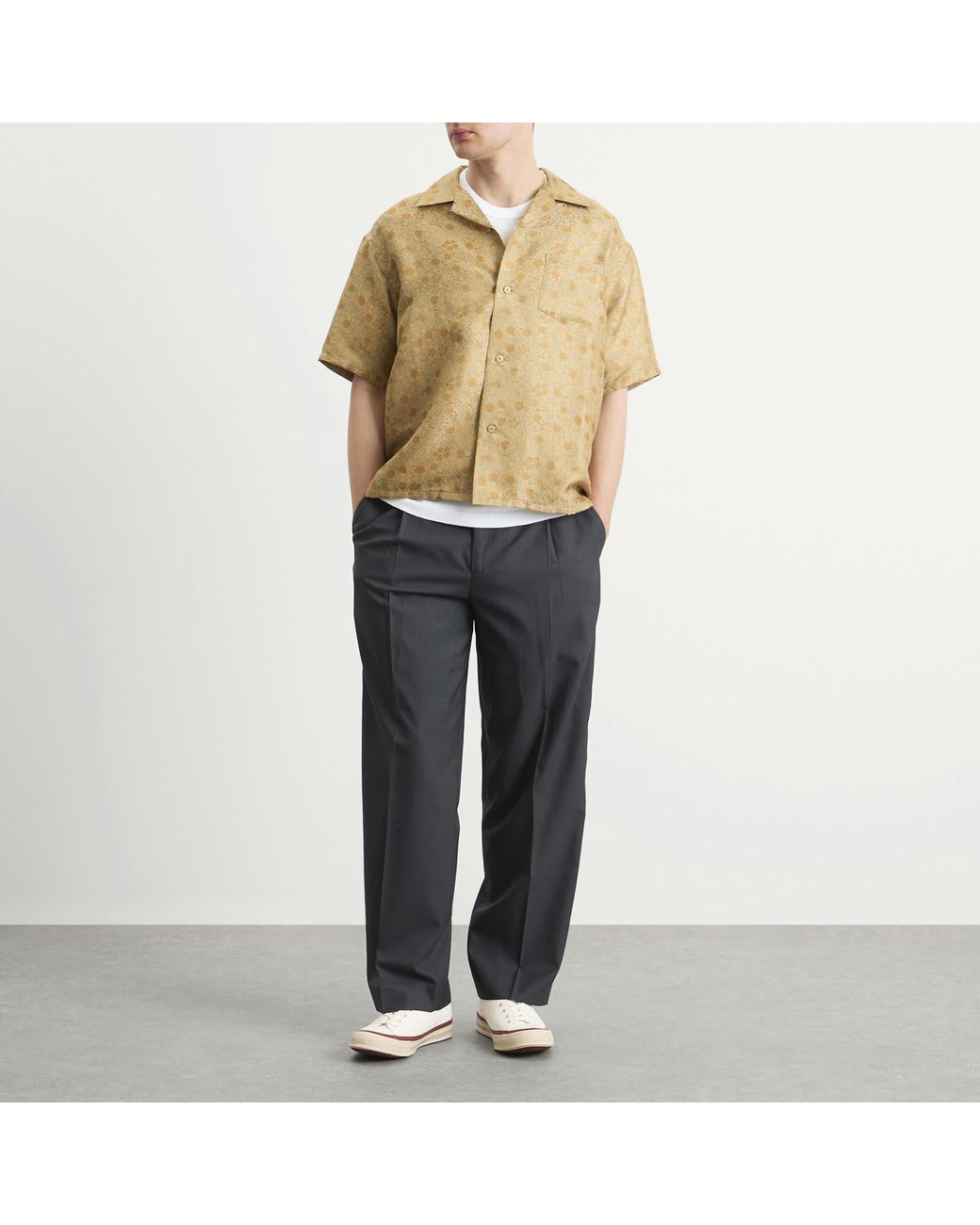 Visvim Natural Crosby Jacquard Shirt for men