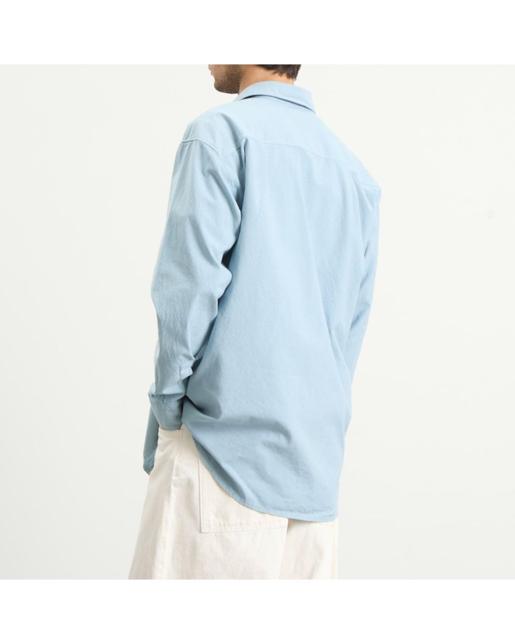 Stone Island Blue Marina Cotton Nylon Panama Overshirt for men