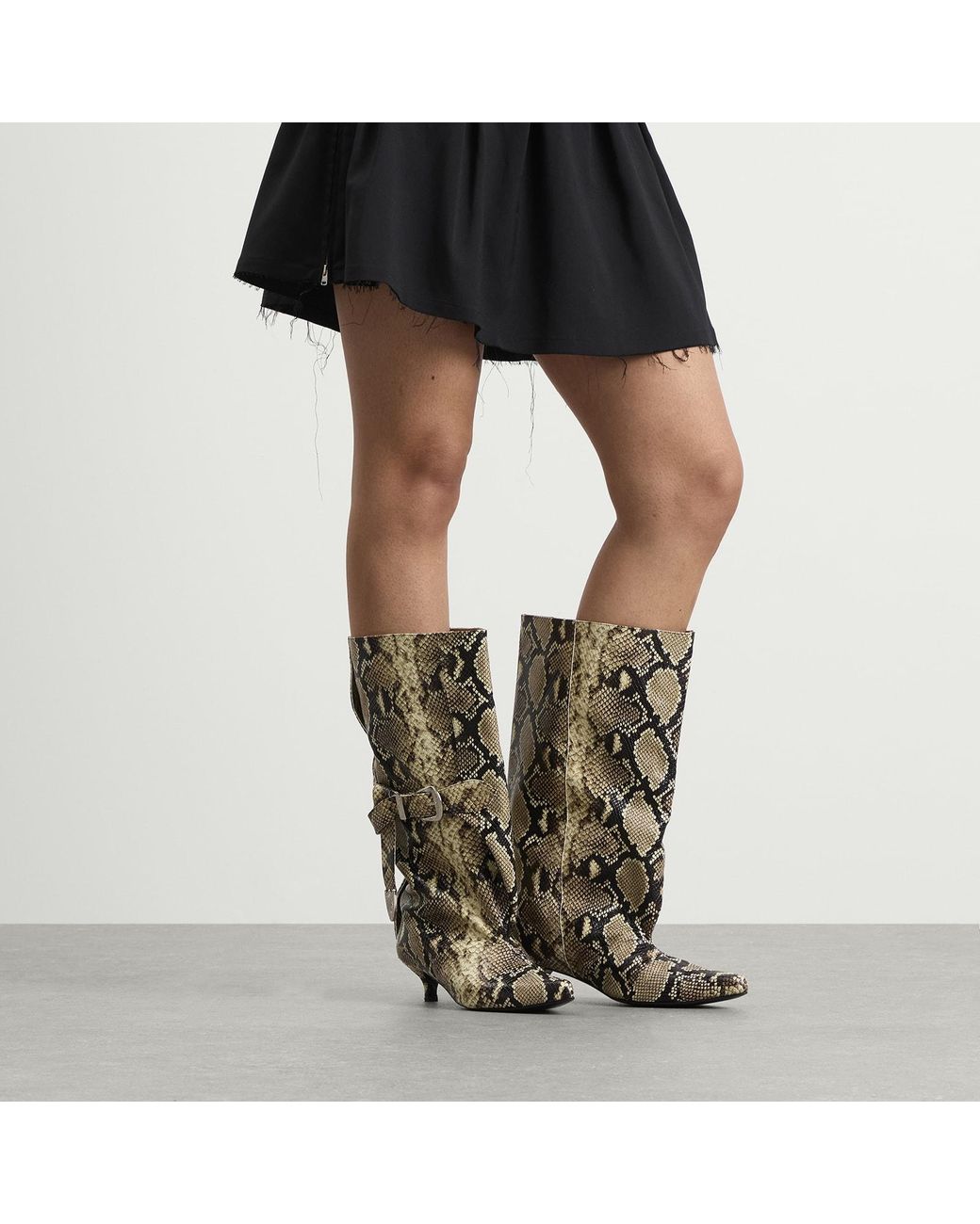 Toga Green Toga Archives Snake Embossed Boot