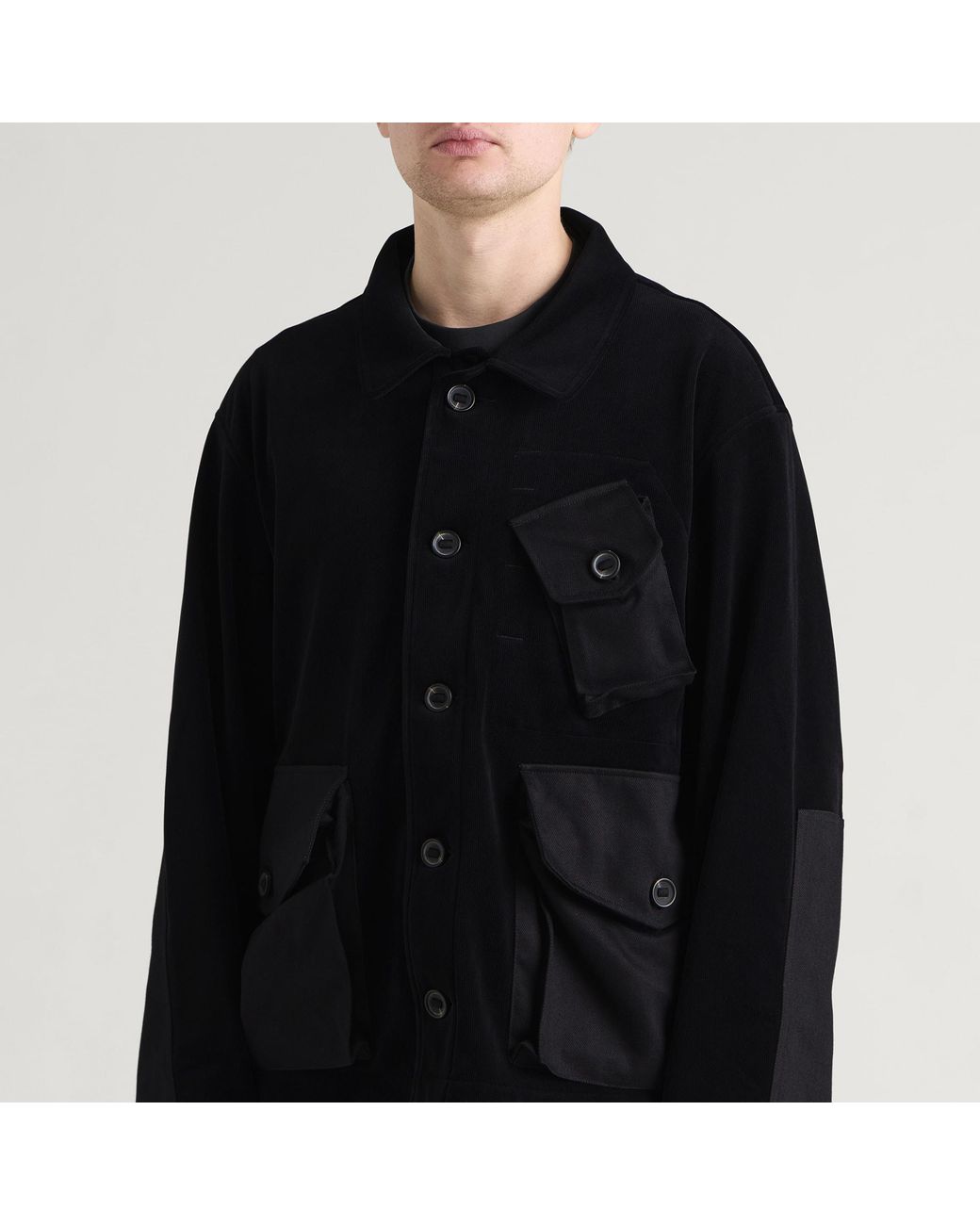 Y-3 Black Velvet Corduroy Utility Blouson for men